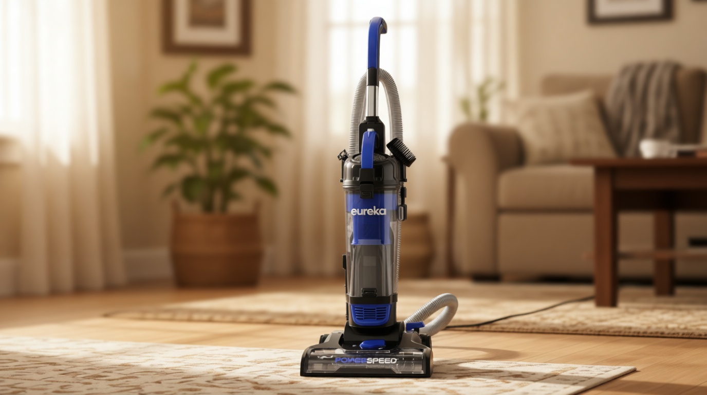 Eureka Lightweight Powerful Upright Vacuum Cleaner for Carpet and Hard Floor, PowerSpeed, New Model,Blue,black/New Model