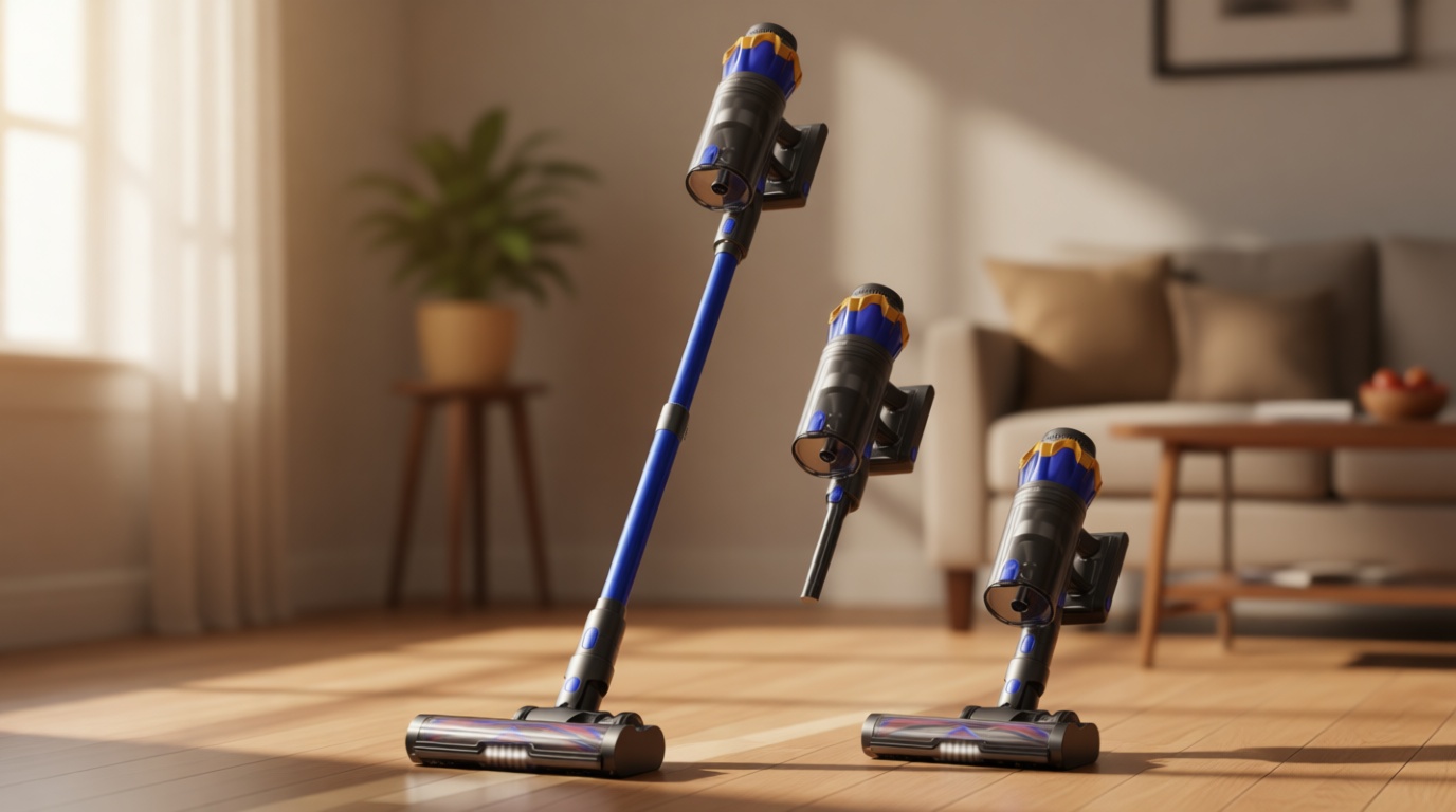 Cordless Vacuum Cleaner, Upgraded 650W 55KPA 70Mins Cordless Stick Vacuum Cleaner with Self-Standing and Touch Screen, Anti-tangle Wireless Vacumm, Vacuum Cleaners for Home/Pet Hair/Carpets/Floors