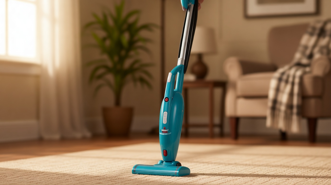 Bissell 2033M Featherweight Stick Lightweight Bagless Vacuum and Electric Broom with Crevice Tool for Hard Floors and Carpets, Blue