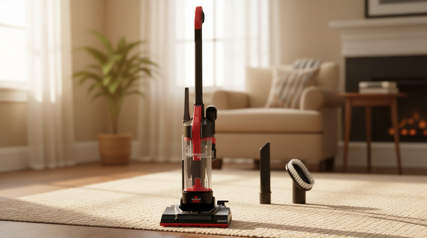 Bissell CleanView Compact Upright Vacuum, Fits in Dorm Rooms & Apartments, Lightweight with Powerful Suction and Removable Extension Wand, 3508