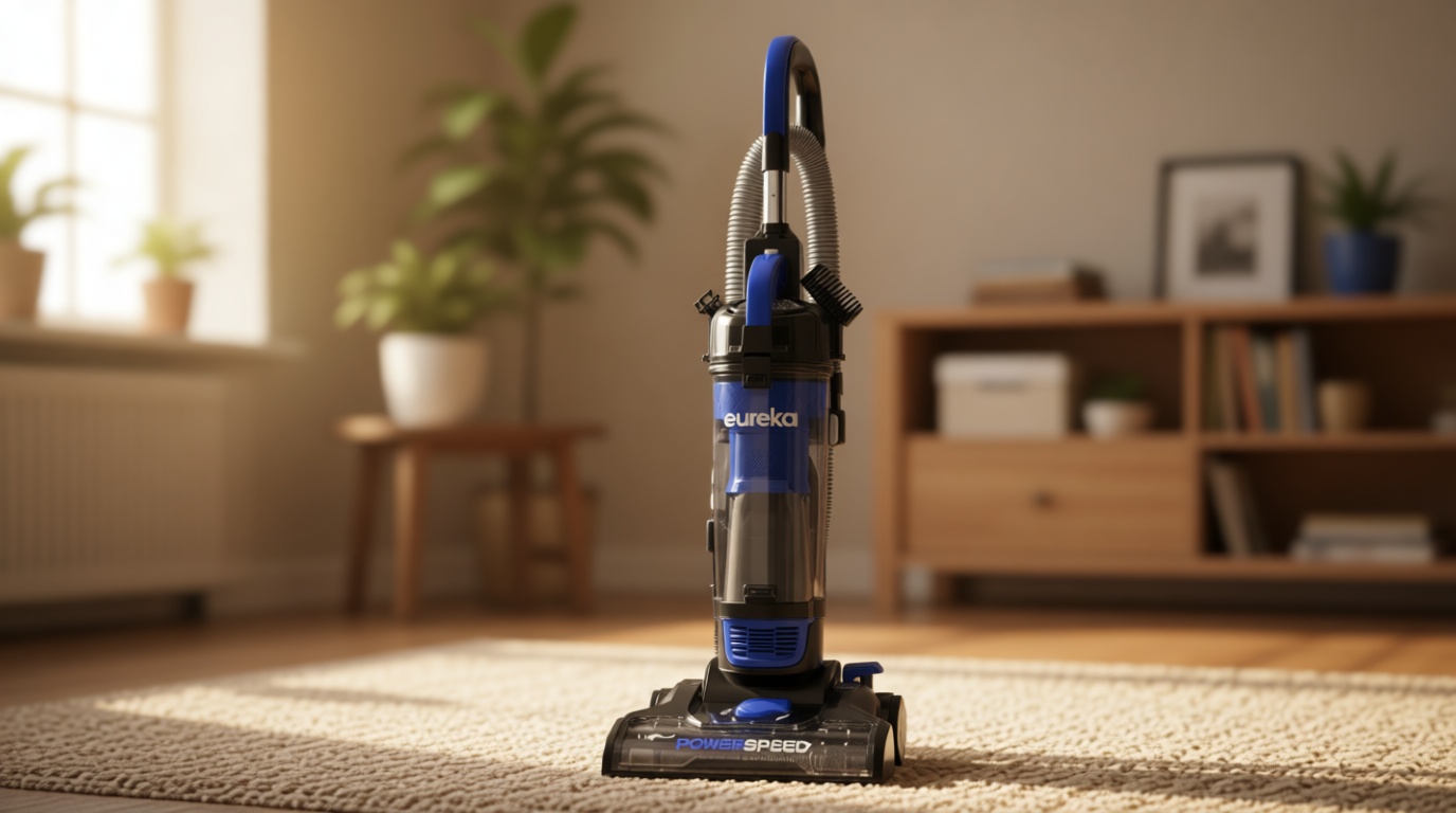 Eureka Lightweight Powerful Upright Vacuum Cleaner for Carpet and Hard Floor, PowerSpeed, New Model,Blue,black/New Model