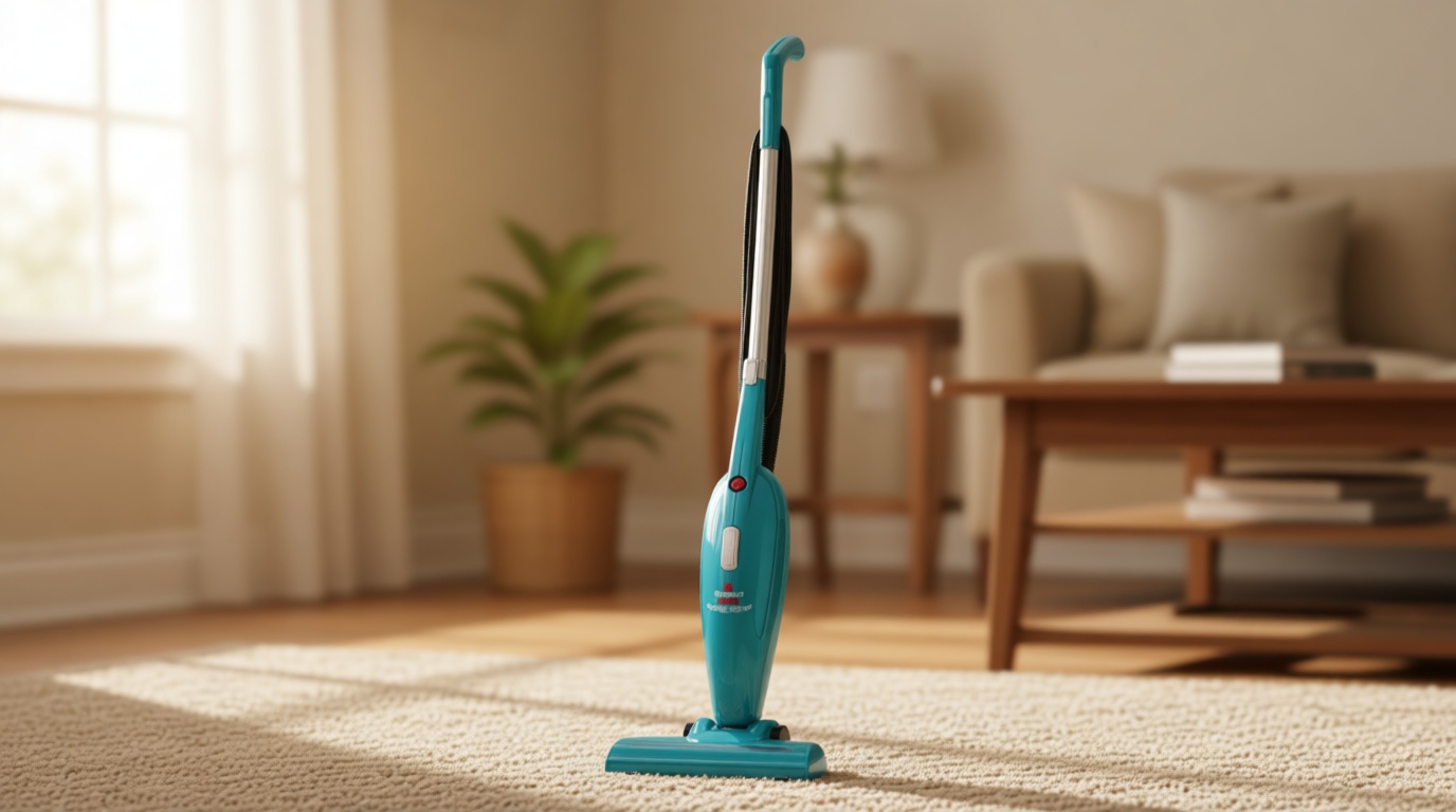 Bissell 2033M Featherweight Stick Lightweight Bagless Vacuum and Electric Broom with Crevice Tool for Hard Floors and Carpets, Blue