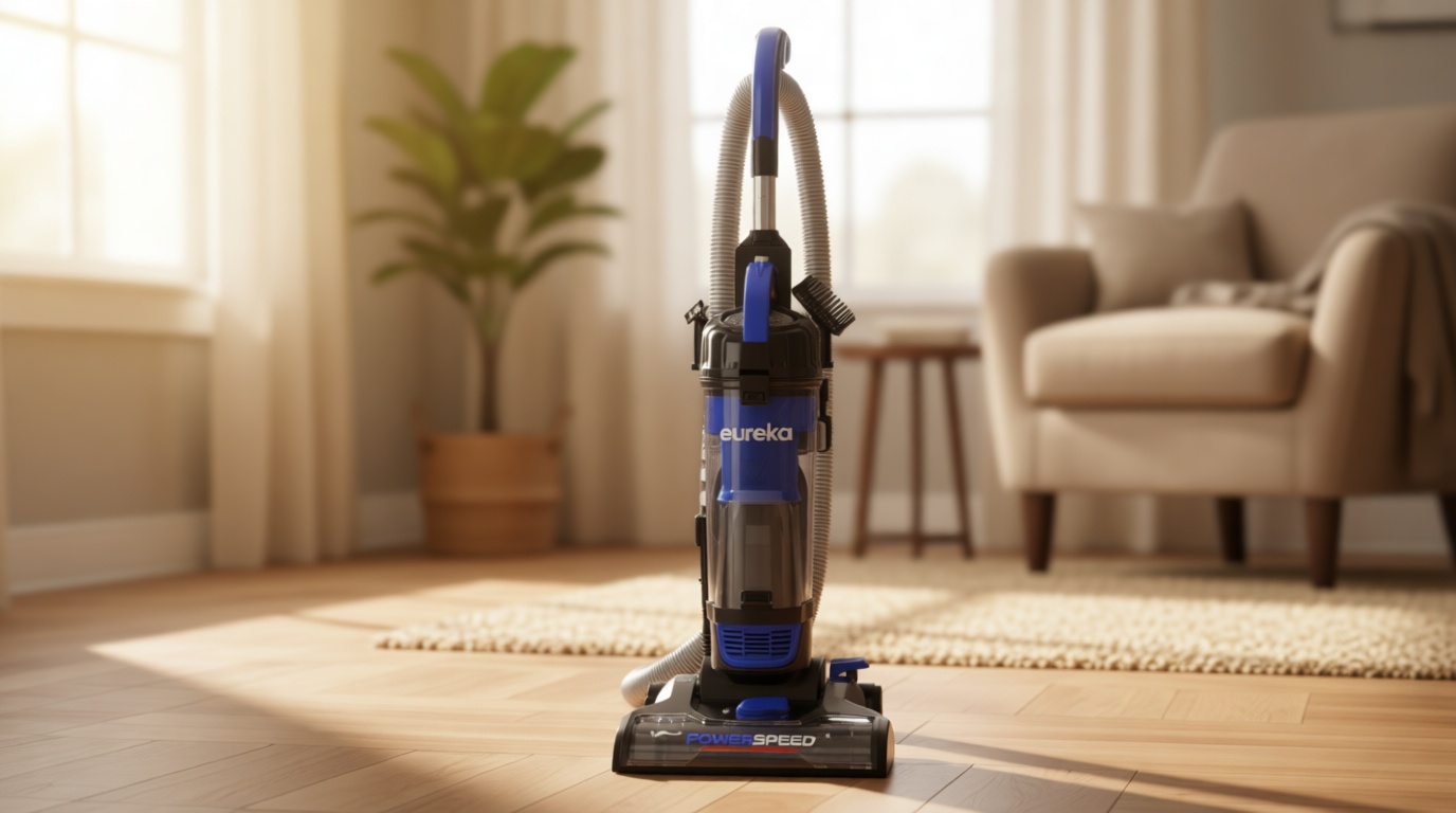 Eureka Lightweight Powerful Upright Vacuum Cleaner for Carpet and Hard Floor, PowerSpeed, New Model,Blue,black/New Model