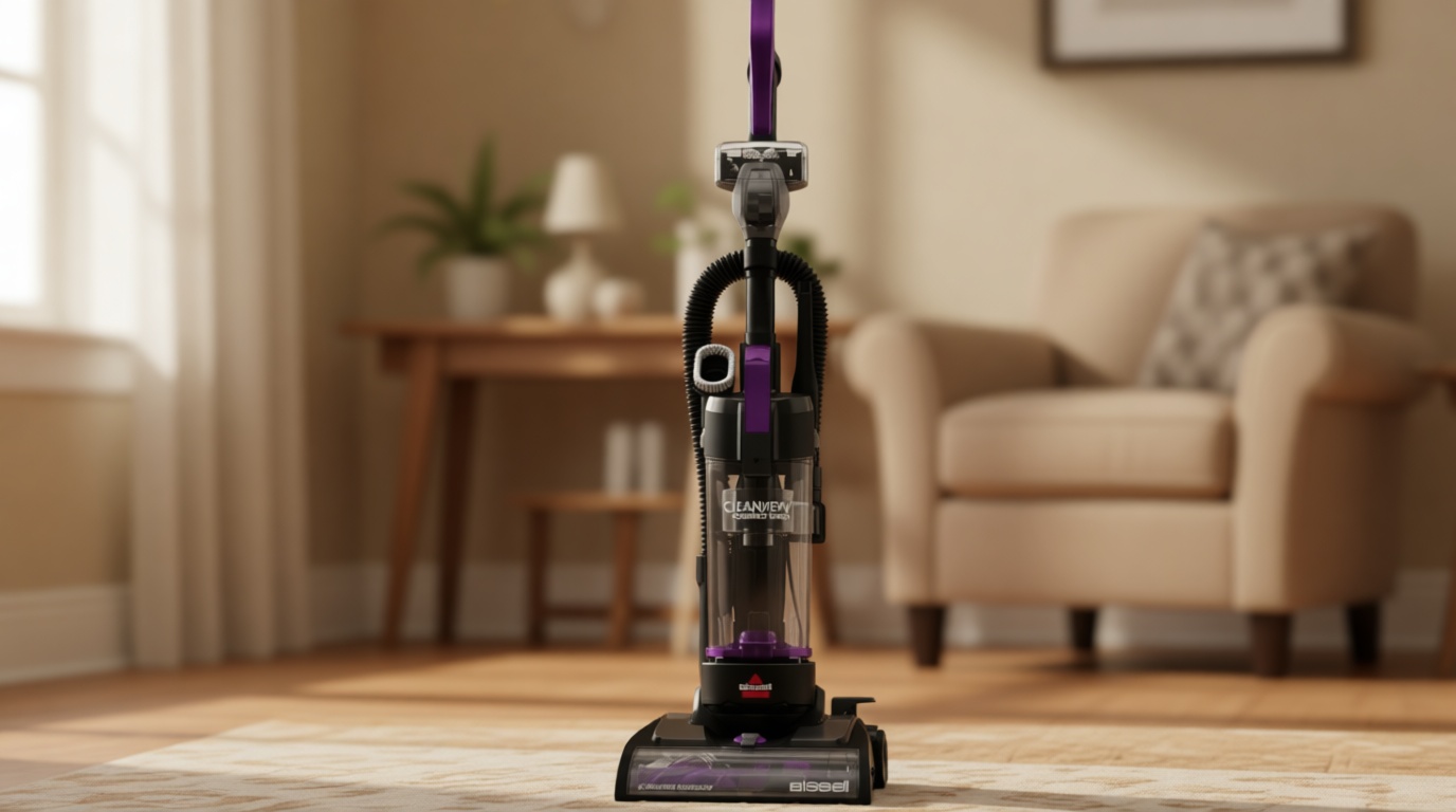 Bissell CleanView Compact Turbo Upright Vacuum with Quick Release Wand, Full Size Power, Compact Size for Apartments & Dorms, 3437F