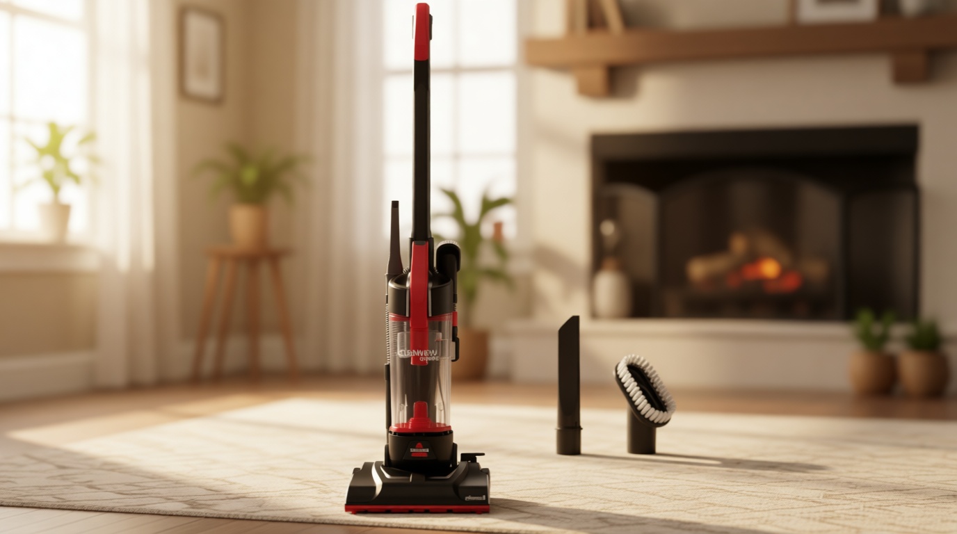 Bissell CleanView Compact Upright Vacuum, Fits in Dorm Rooms & Apartments, Lightweight with Powerful Suction and Removable Extension Wand, 3508