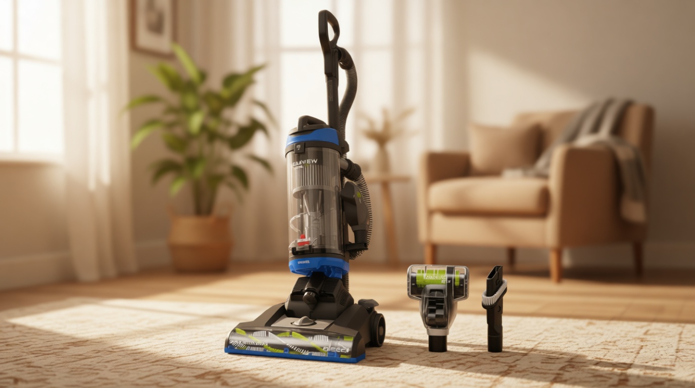 Bissell CleanView Swivel Vacuum with Triple Action Brush Roll, Swivel Steering, Extension Wand, Easy-Empty Dirt Tank, Multi-Cyclonic Suction System
