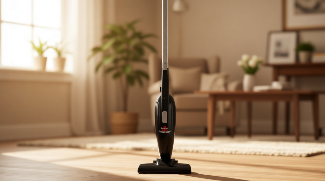 Bissell 2033M Featherweight Stick Lightweight Bagless Vacuum and Electric Broom with Crevice Tool for Hard Floors and Carpets, Black