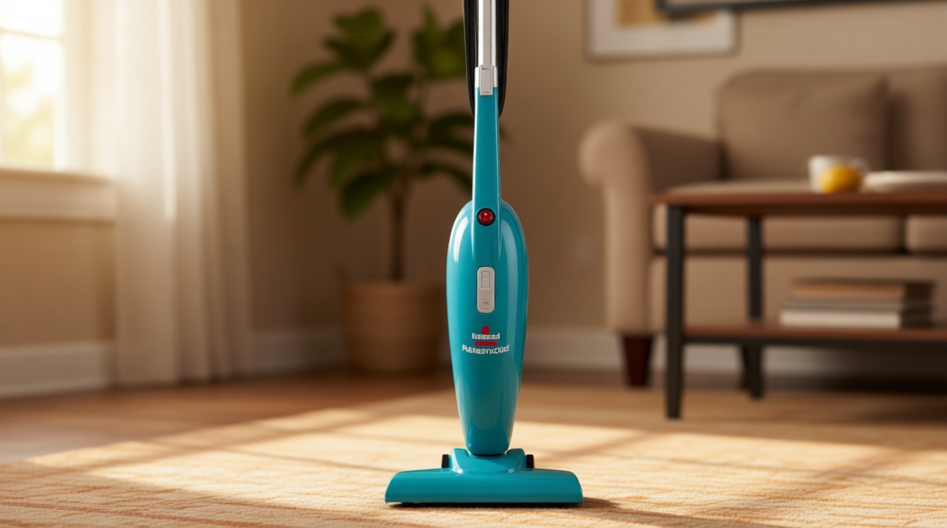 Bissell 2033M Featherweight Stick Lightweight Bagless Vacuum and Electric Broom with Crevice Tool for Hard Floors and Carpets, Blue