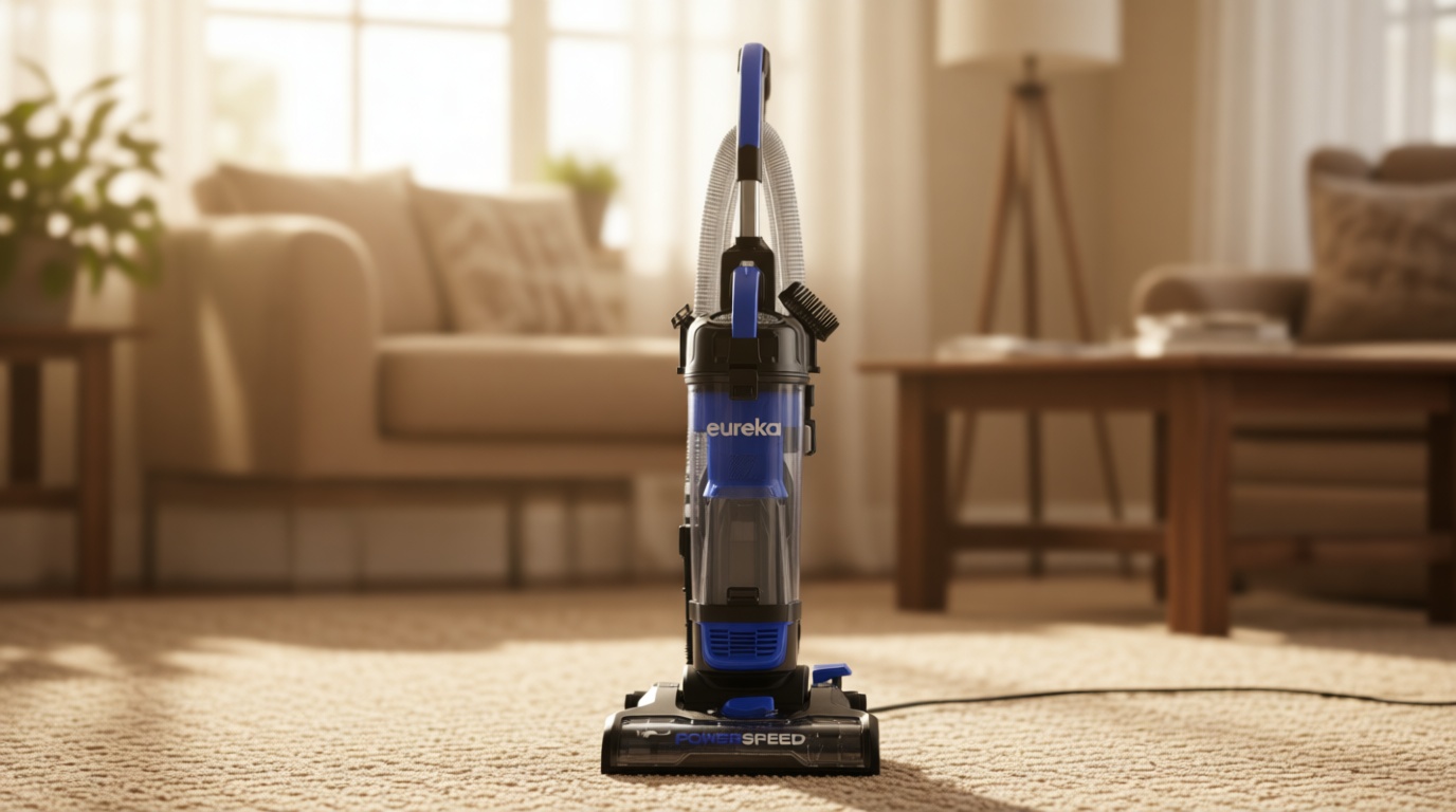 Eureka Lightweight Powerful Upright Vacuum Cleaner for Carpet and Hard Floor, PowerSpeed, New Model,Blue,black/New Model