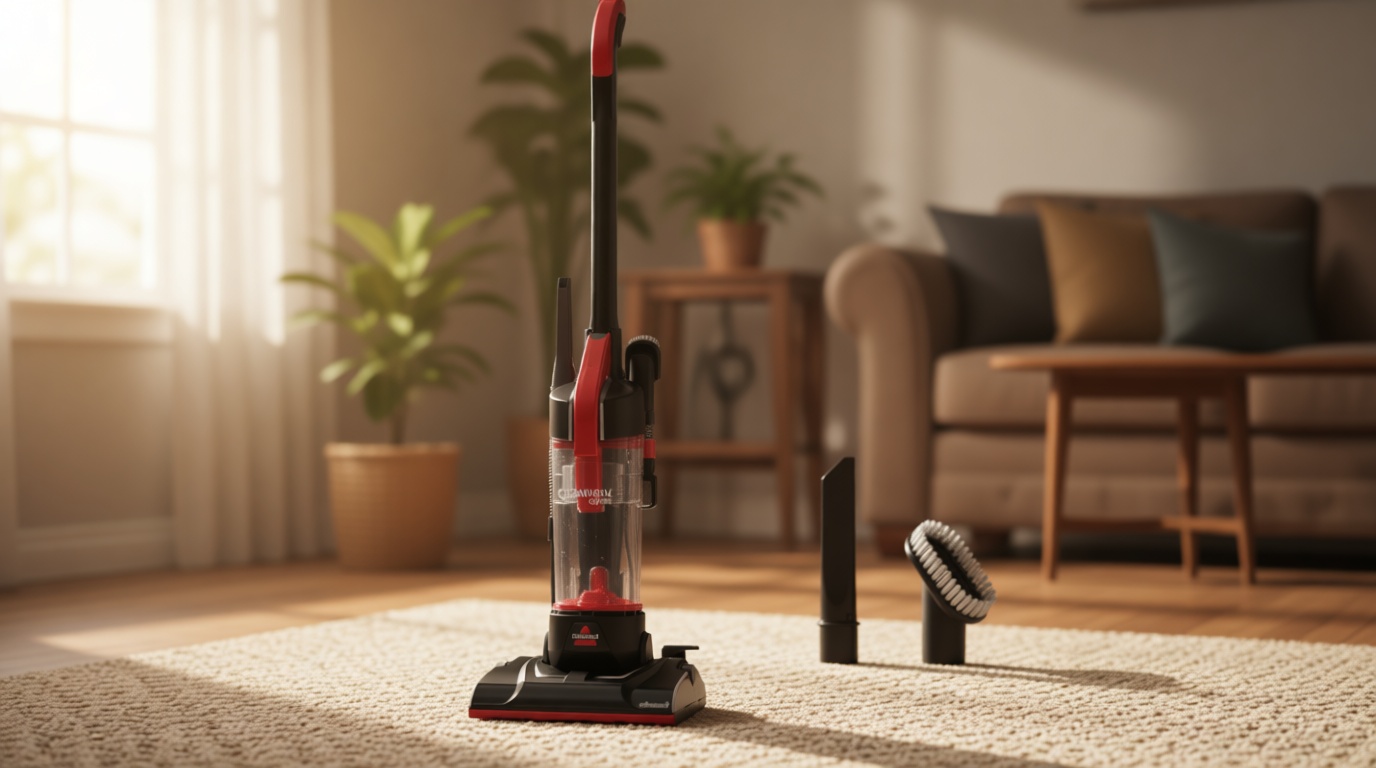 Bissell CleanView Compact Upright Vacuum, Fits in Dorm Rooms & Apartments, Lightweight with Powerful Suction and Removable Extension Wand, 3508