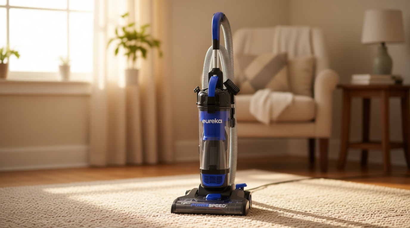 Eureka Lightweight Powerful Upright Vacuum Cleaner for Carpet and Hard Floor, PowerSpeed, New Model,Blue,black/New Model