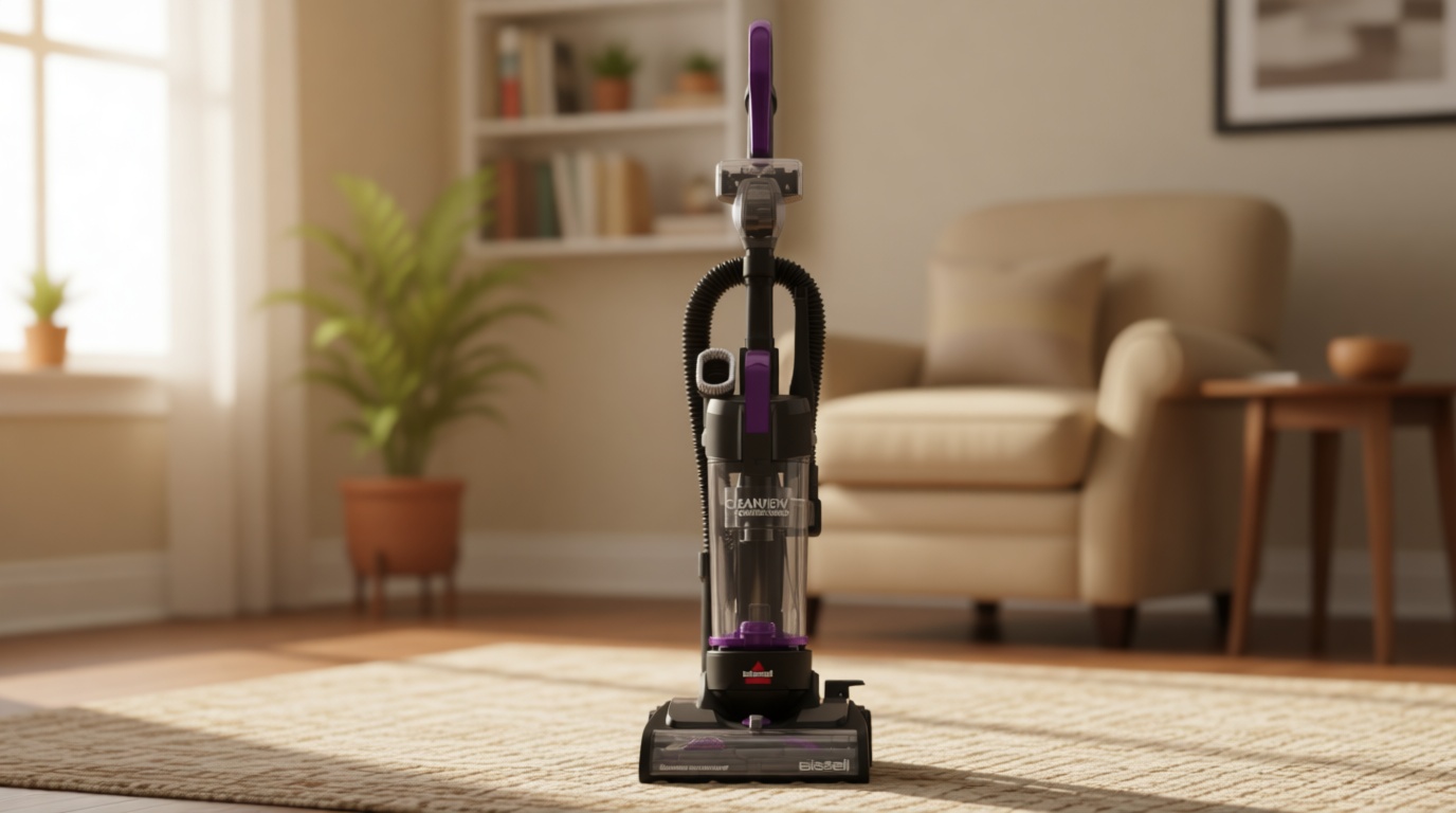 Bissell CleanView Compact Turbo Upright Vacuum with Quick Release Wand, Full Size Power, Compact Size for Apartments & Dorms, 3437F