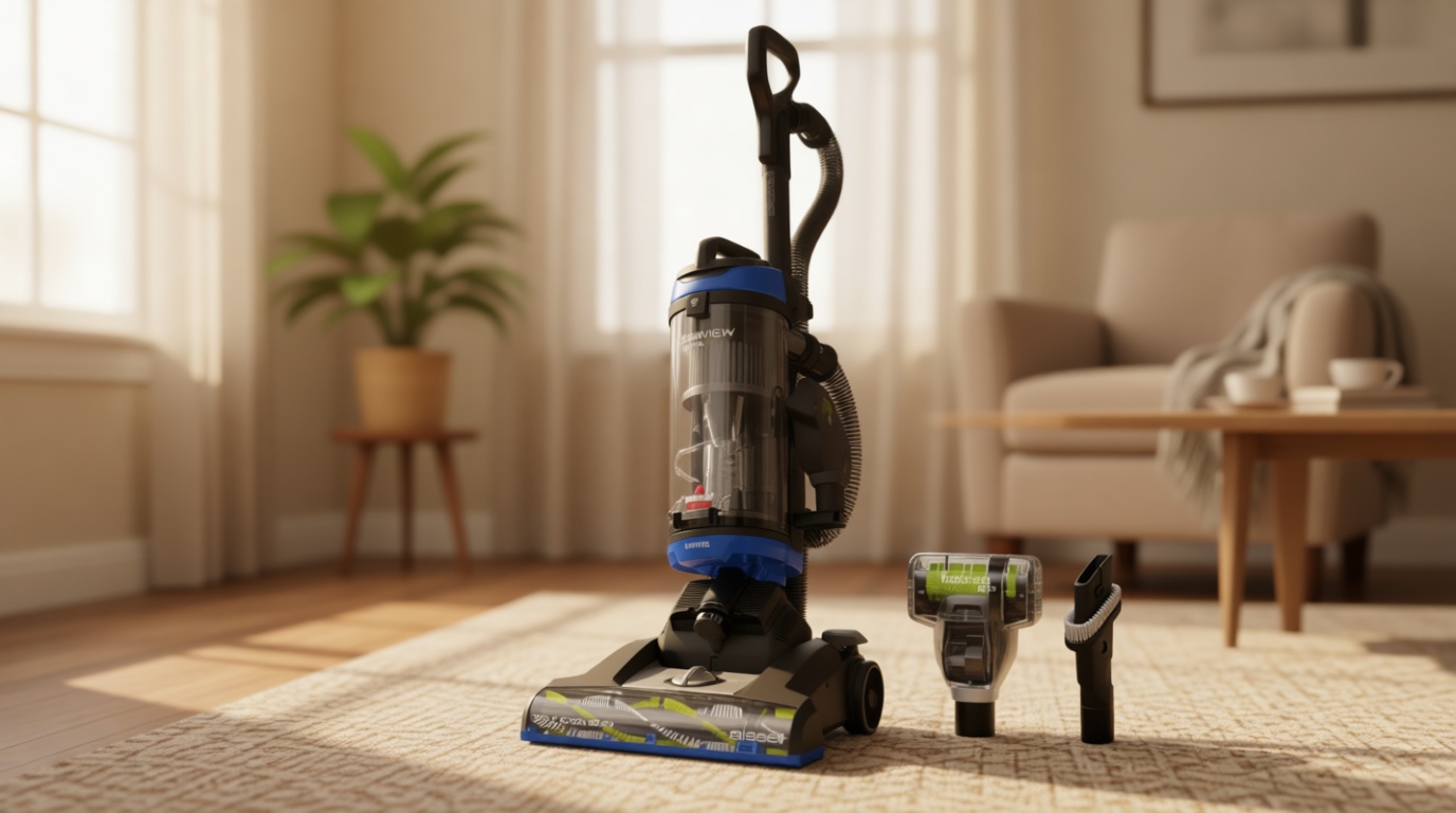 Bissell CleanView Swivel Vacuum with Triple Action Brush Roll, Swivel Steering, Extension Wand, Easy-Empty Dirt Tank, Multi-Cyclonic Suction System