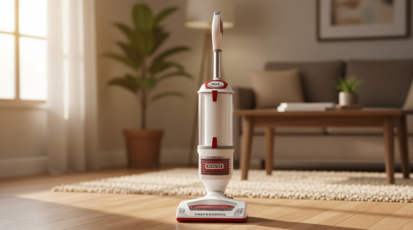 Shark NV501 Rotator Professional Lift-Away Upright Vacuum with HEPA Filter, Swivel Steering, LED Headlights, Wide Upholstery Tool, Dusting Brush & Crevice Tool, White/Red