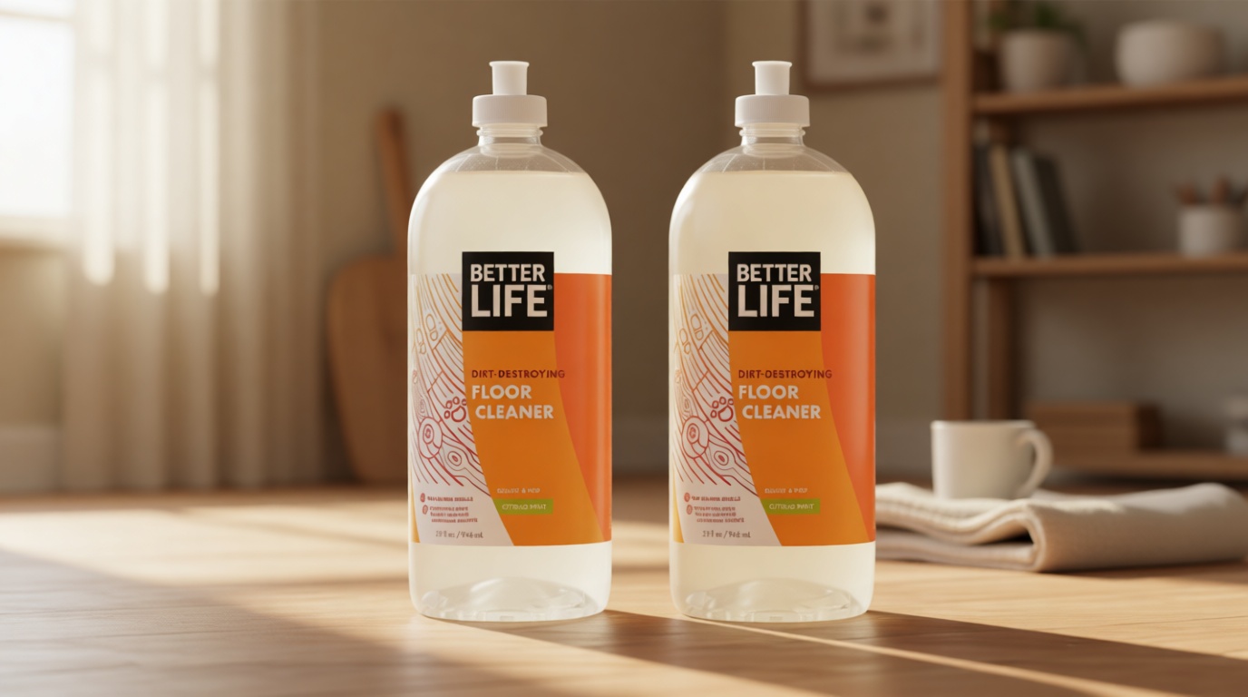 Better Life Floor Cleaner - Liquid Multipurpose Cleaner for Wood, Tile, Laminate, Vinyl, Bamboo - Hardwood Floor Cleaner for Mopping - Citrus Mint, 32 Fl Oz (Pack of 2)