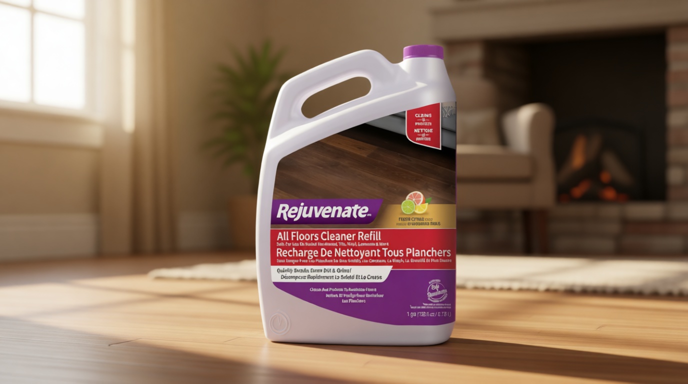 Rejuvenate All Floors Cleaner Refill, Breaks Down Dirt and Grime, Cleans and Protects Floors Throughout Your Home, Including Sealed Hardwood, Tile, Vinyl, Laminate and More, 1 Gallon