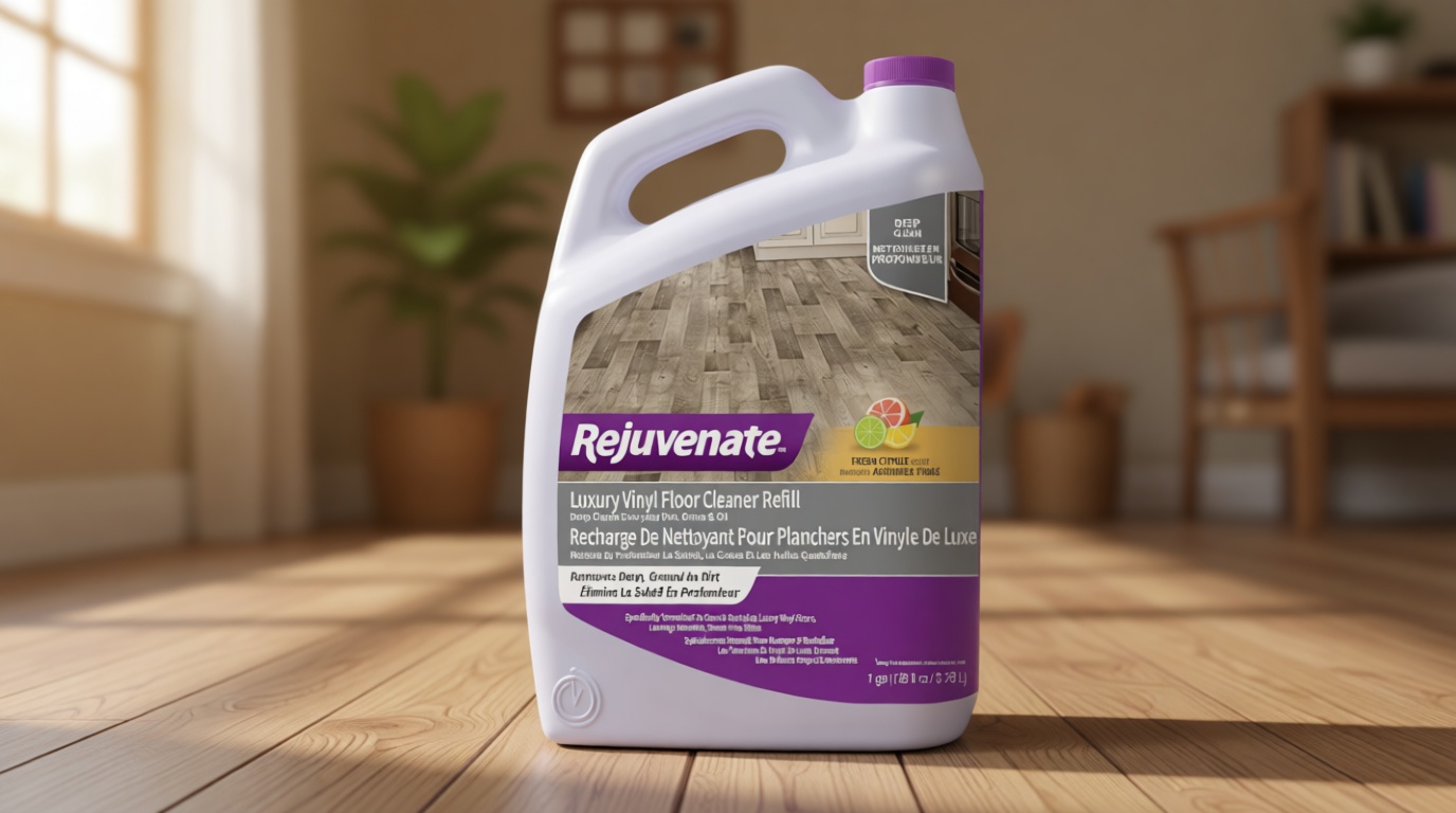 Rejuvenate Luxury Vinyl Floor Cleaner Refill, 1 Gallon, Gently Cleans and Revitalizes Luxury Vinyl Floors