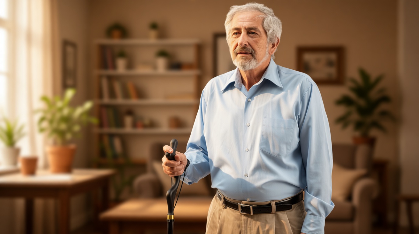 Walking Cane for Men and Women - Special Balancing Stick With 10 Adjustable Heights - Self Standing, Folding, Portable, Collapsible, and Comfortable