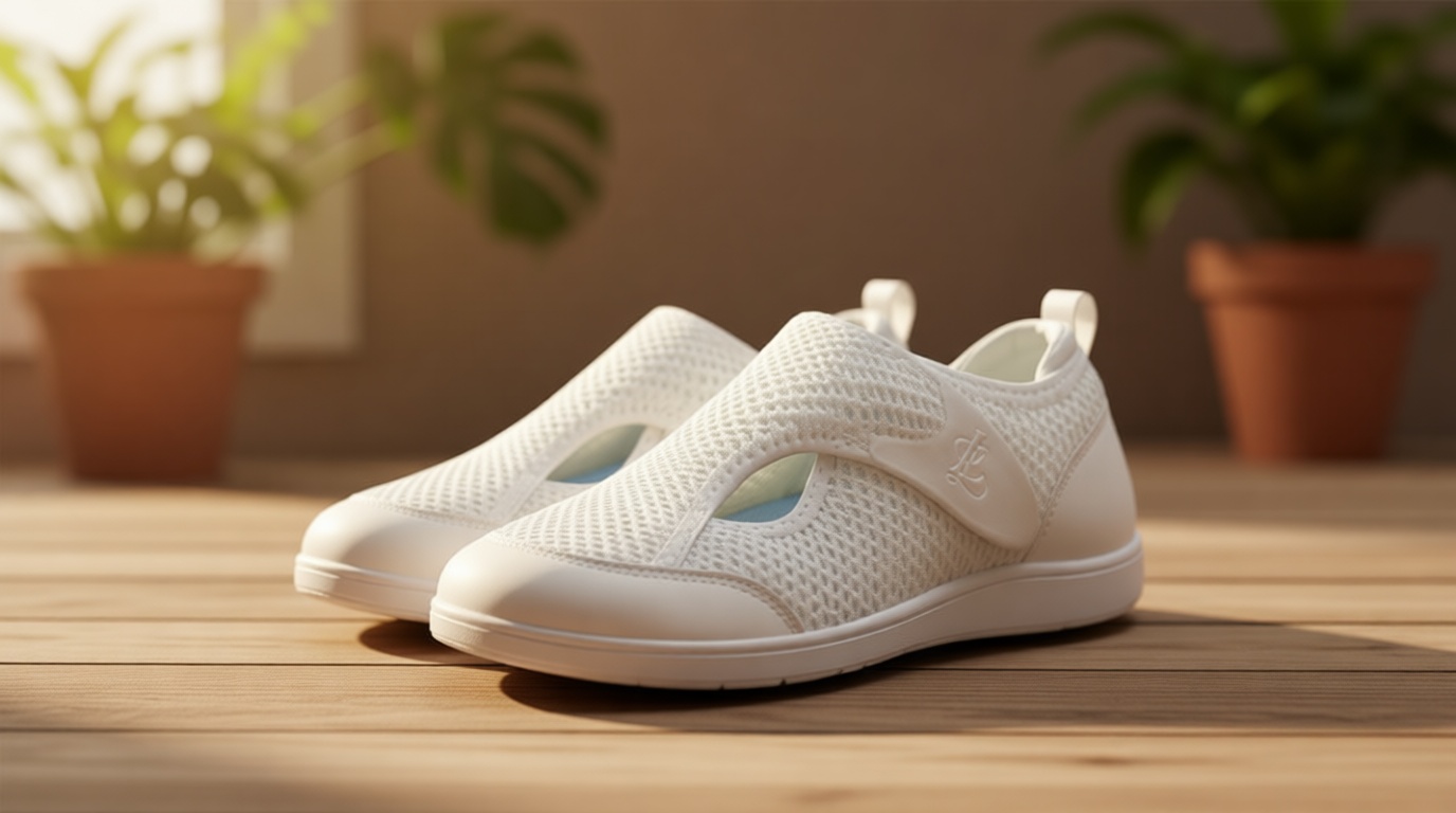 LeIsfIt Womens Wide Diabetic Shoes Adjustable Barefoot Walking Shoes Breathable Zero Drop Sneakers for Wide Width Arthritis Edema Feet Recycled Claim Standard Blended