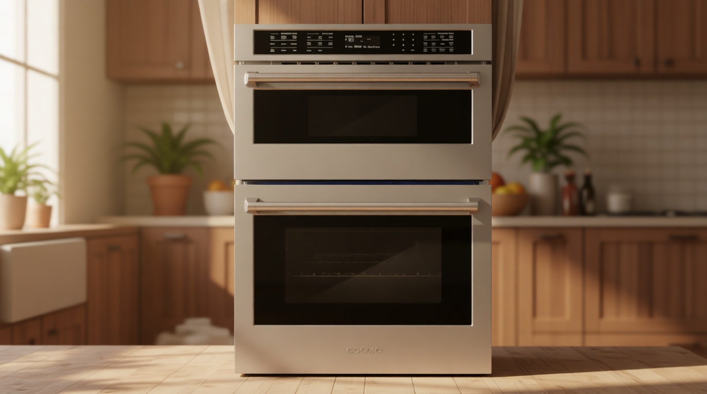 COSMO COS-WOMCR302SS 30 in. Regal Collection 4.8/1.6 cu. ft. Electric Microwave Wall Oven Combination, Air Fry, Convection, Stainless Steel