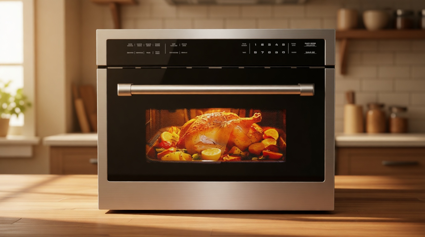 AAOBOSI 24 Inch Built in Microwave Convection Oven,1.6 Cu.Ft Wall Microwave Ovens Air Fryer Combos(upgraded), 1000Watt Power Sensor&Auto Cook, 12 Cooking Modes, Drop Down Door,Stainless Steel