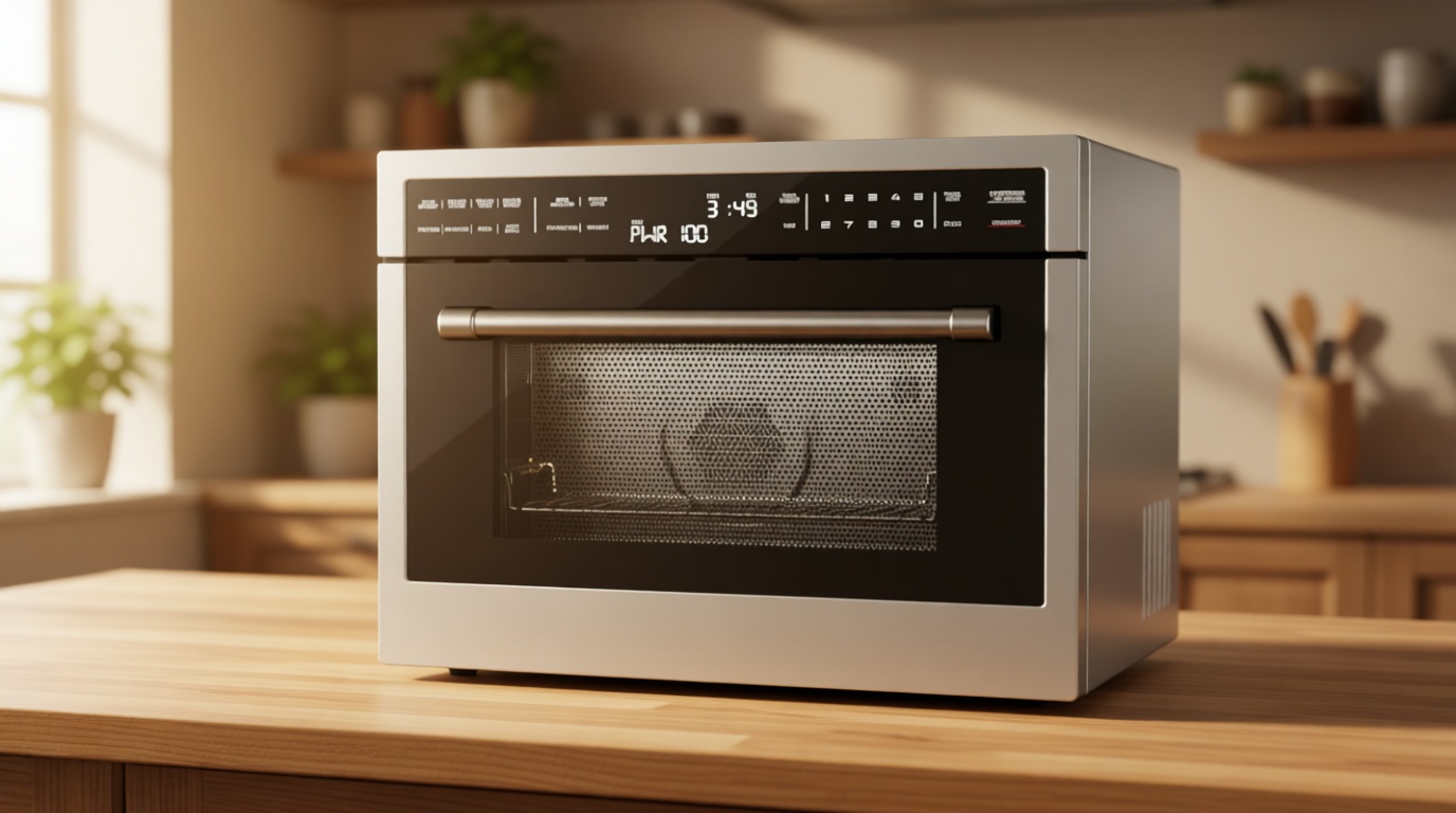 24 Inch Built-in Microwave and Convection Oven Combination, ThermoMate 1.6 Cu. Ft. Wall Oven Microwave Combos, 1000 Watt Power, Sensor Cook, Touch Control LCD Display, Stainless Steel Finish