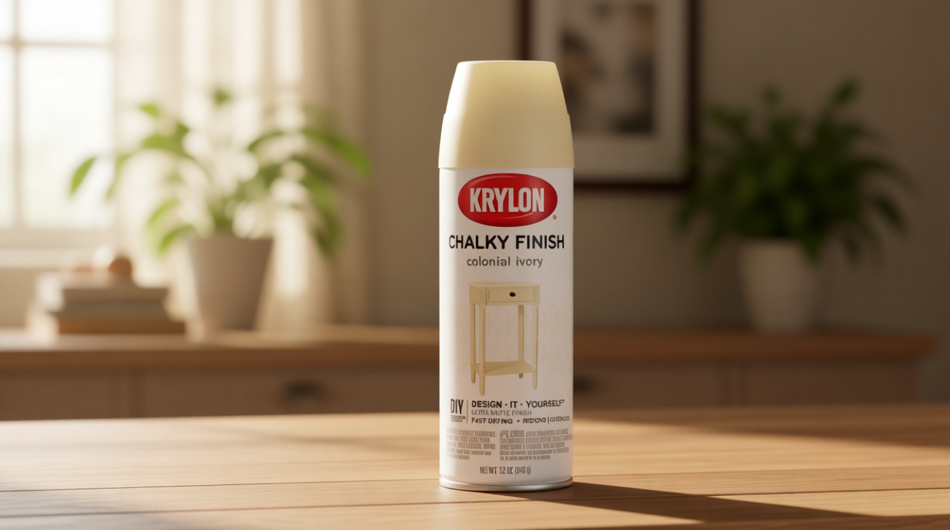 Krylon SW4108 Colonial Ivory, Spray Paint, Chalky Finish, 12 Oz, 12 Ounce (Pack of 1)