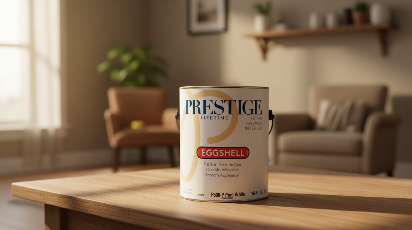 PRESTIGE Paints Interior Paint and Primer In One, 1-Gallon, Eggshell, Comparable Match of Sherwin Williams* Repose Gray*