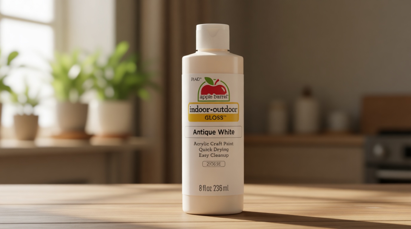 Apple Barrel Antique White, Acrylic Craft Paint, Gloss Finish, 8 fl oz