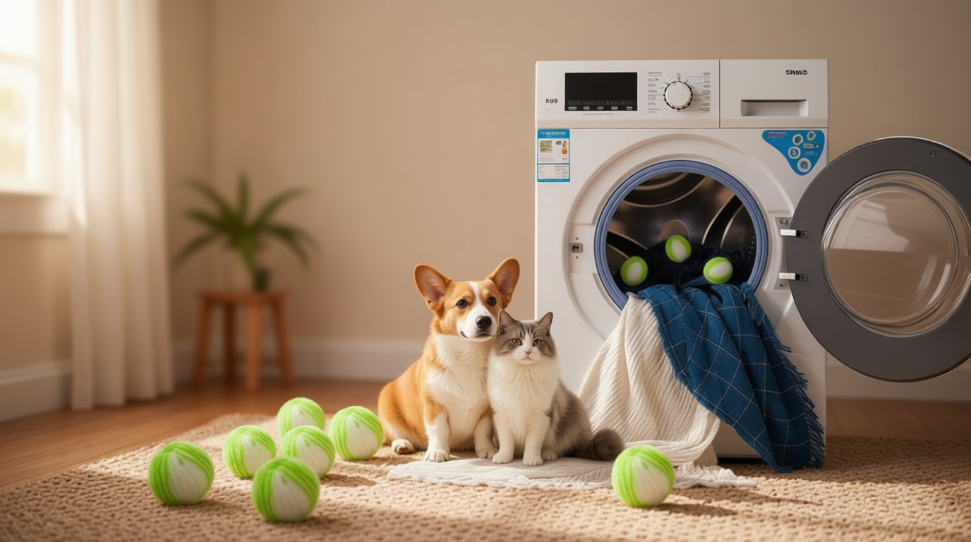 Hair Remover for Laundry Reusable Lint Catcher and Washing Machine Dryer Balls for Removing Dog and Cat Fur from Clothing