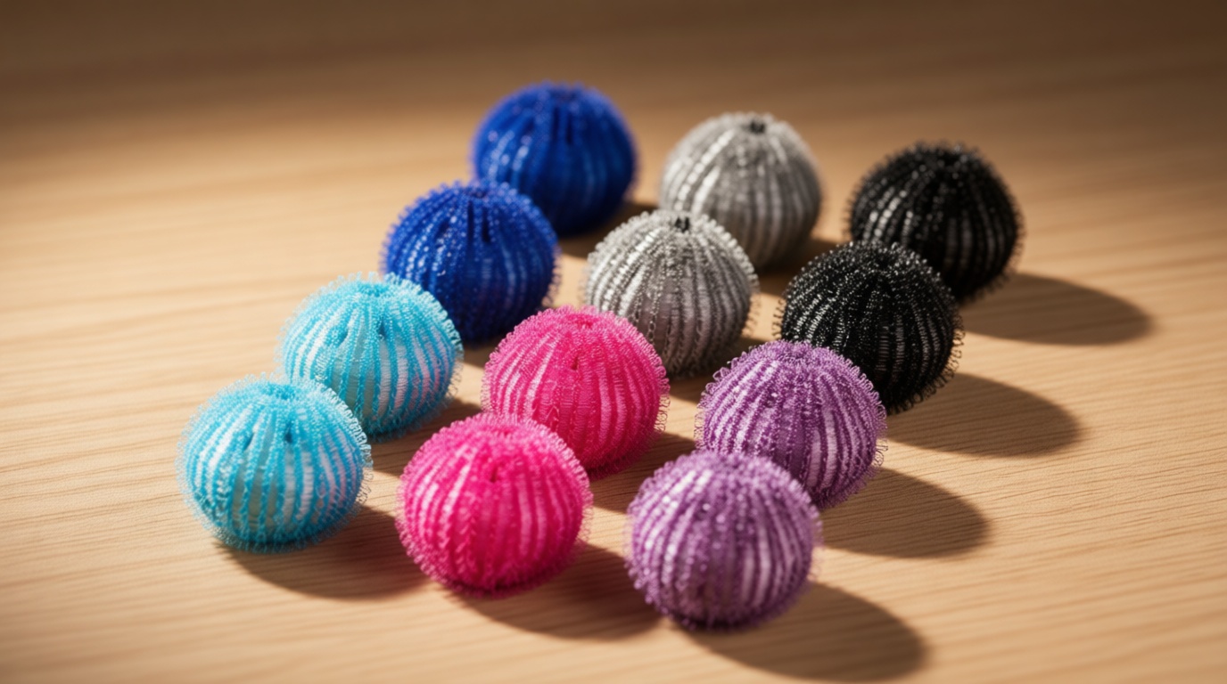 Blulu 12 Pieces Pet Hair Remover for Laundry Dryer Balls Reusable Washing Machine Hair Catcher Pet Dog Cat Catcher Lint Remover (Light Blue,Blue,Grey,Black,Purple,Rose Red)