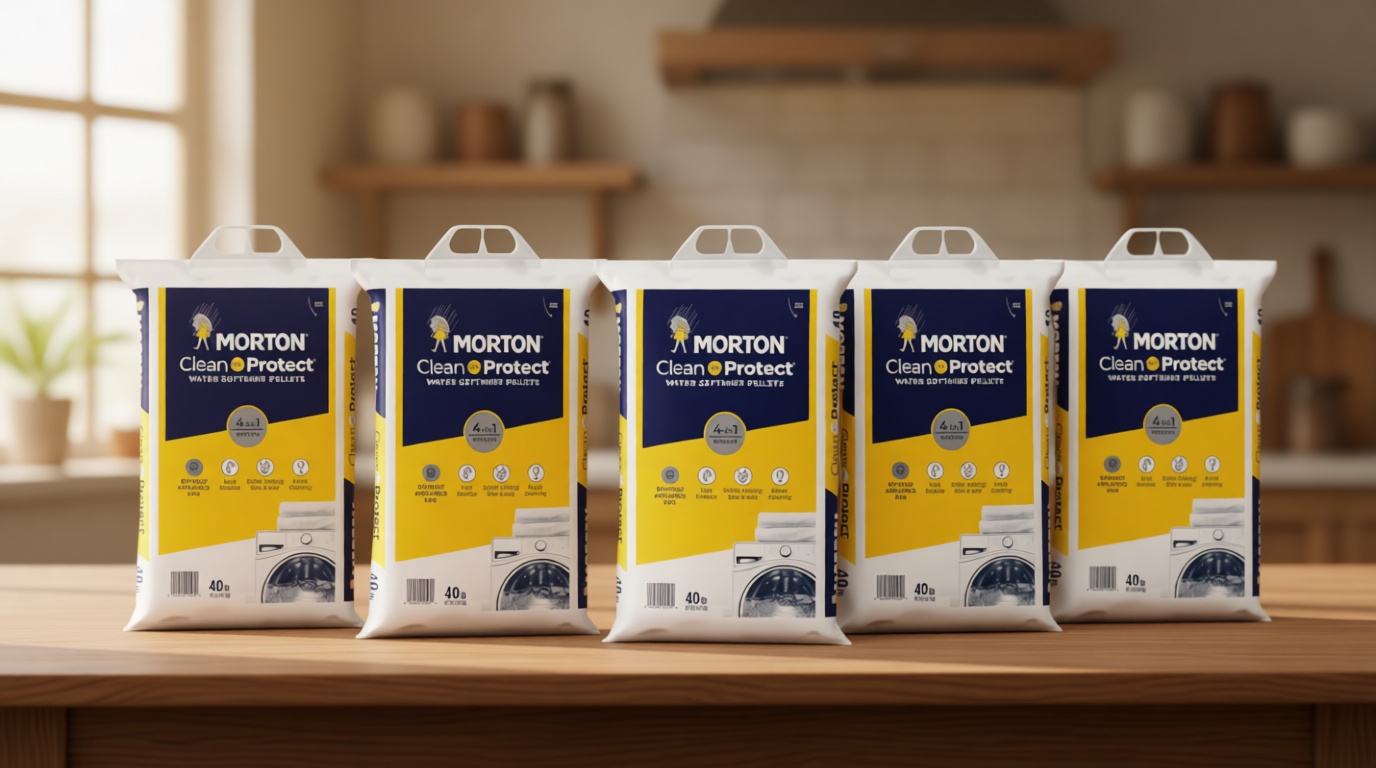 40lb Bags, Morton Clean and Protect Water Softener Salt Pellets (Pack of 6)