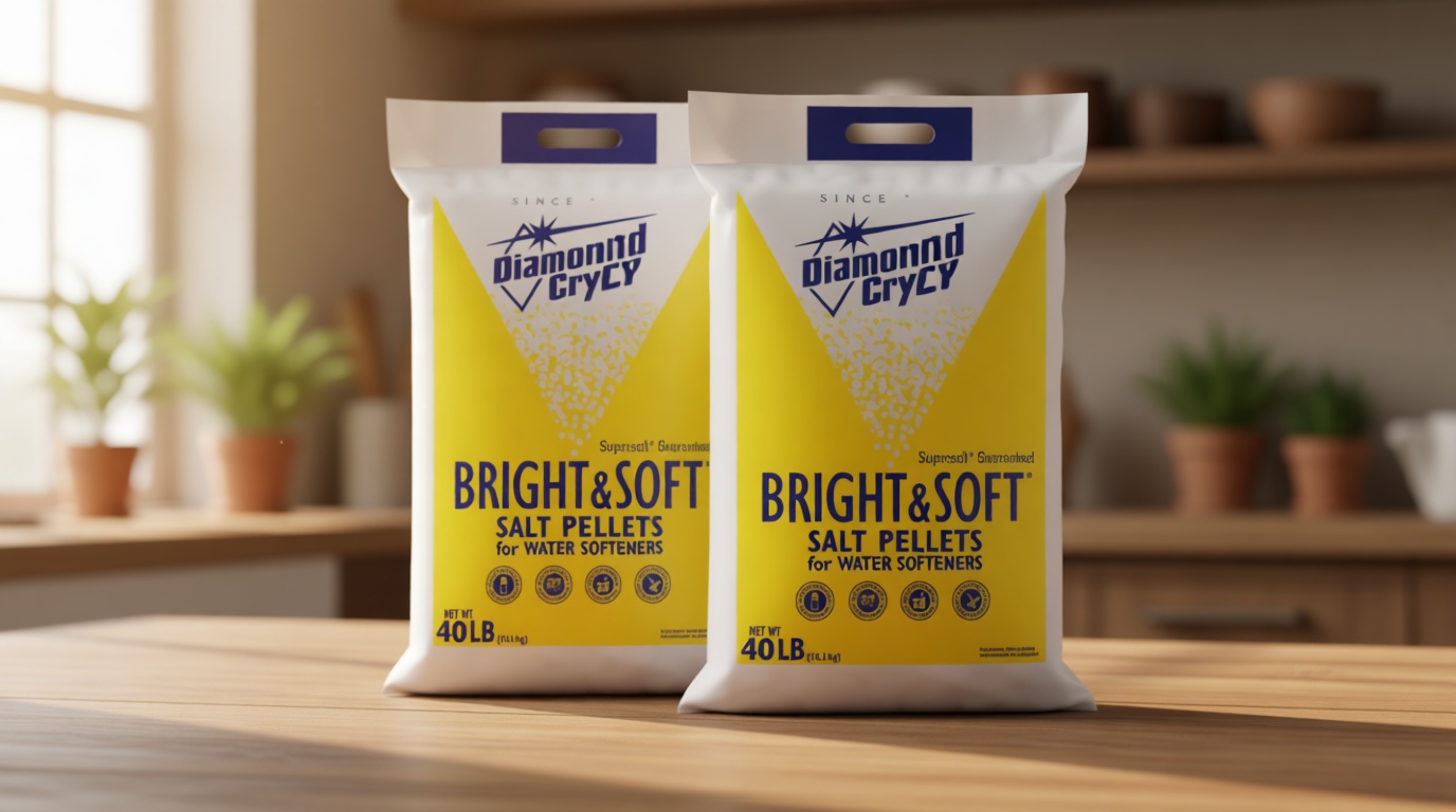 Water Softener Salt Pellets – Pure, Anti-Caking Formula – 40 lb Bag – High Solubility for Soft Water & Appliance Protection – 2 Pack