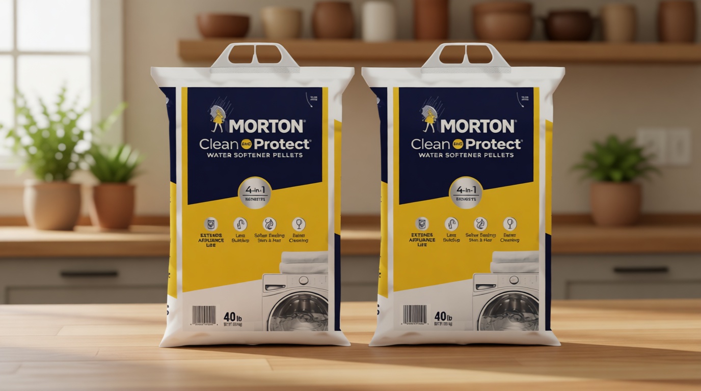 Morton Clean and Protect Water Softener Salt Pellets, 40 LB (Pack-2)