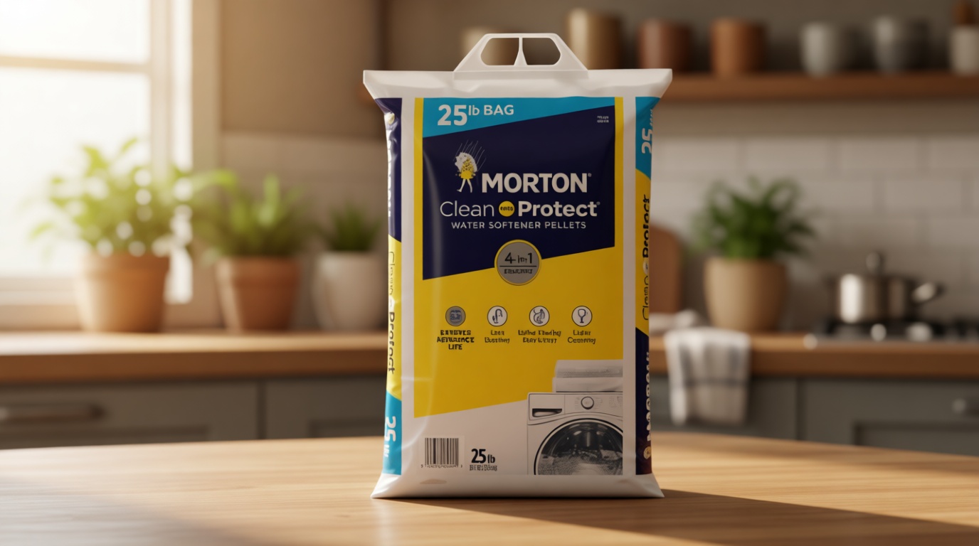 Morton Clean and Protect Water Softener Salt Pellets, 25 LB Bag LuxeLeaf (Pack 1)