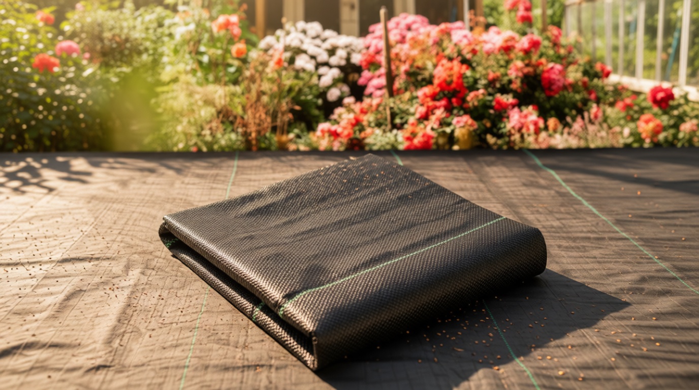 3ftx50ft Weed Barrier Landscape Fabric Heavy Duty，Weed Block Gardening Ground Cover Mat, Weed Control Garden Cloth ，Woven Geotextile Fabric for Underlayment，Commercial Driveway Fabric