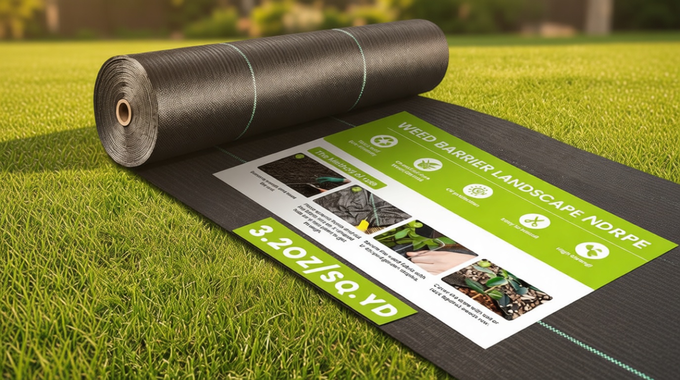 6x300FT Weed Barrier Landscape Fabric Heavy Duty, 3.2oz Woven Geotextile Fabric, Ground Cover Weed Block Gardening Mat, Weed Control Garden Cloth for Driveway,Road,French Drain,Vegetable Patch