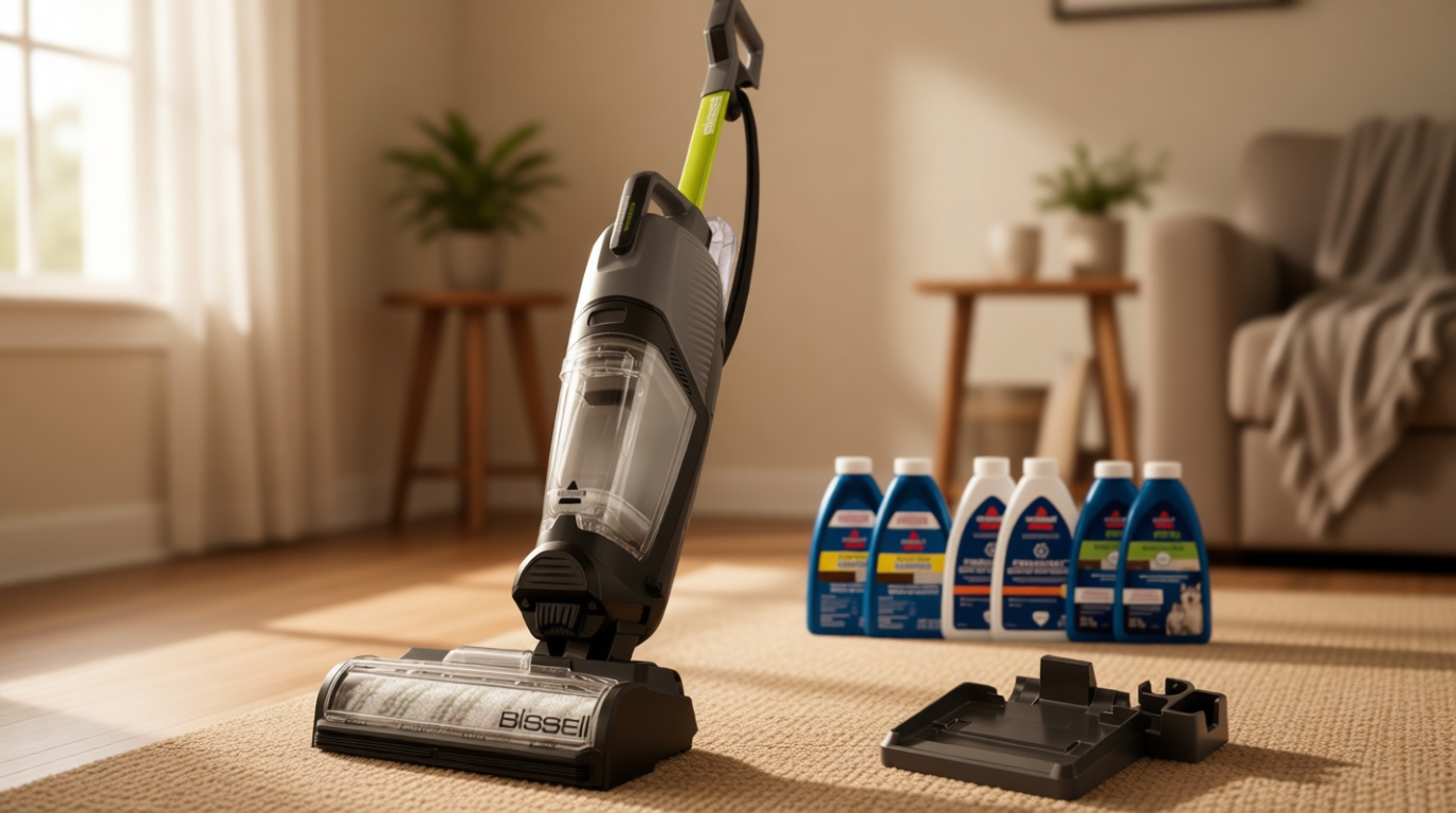 Bissell CrossWave HydroSteam Deluxe Steam Mop, 3-in-1 Wet Dry Vacuum Mop with Steam Function, Hard Floor Cleaner Machine with Sanitize Formula, Green, 3515G