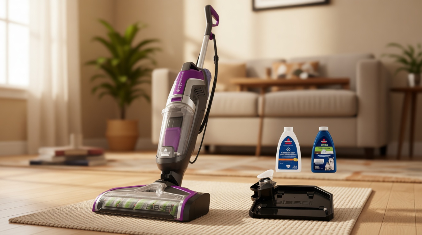 BISSELL Crosswave Pet Pro All in One Wet Dry Vacuum Cleaner and Mop for Hard Floors and Area Rugs, Purple, 2306A