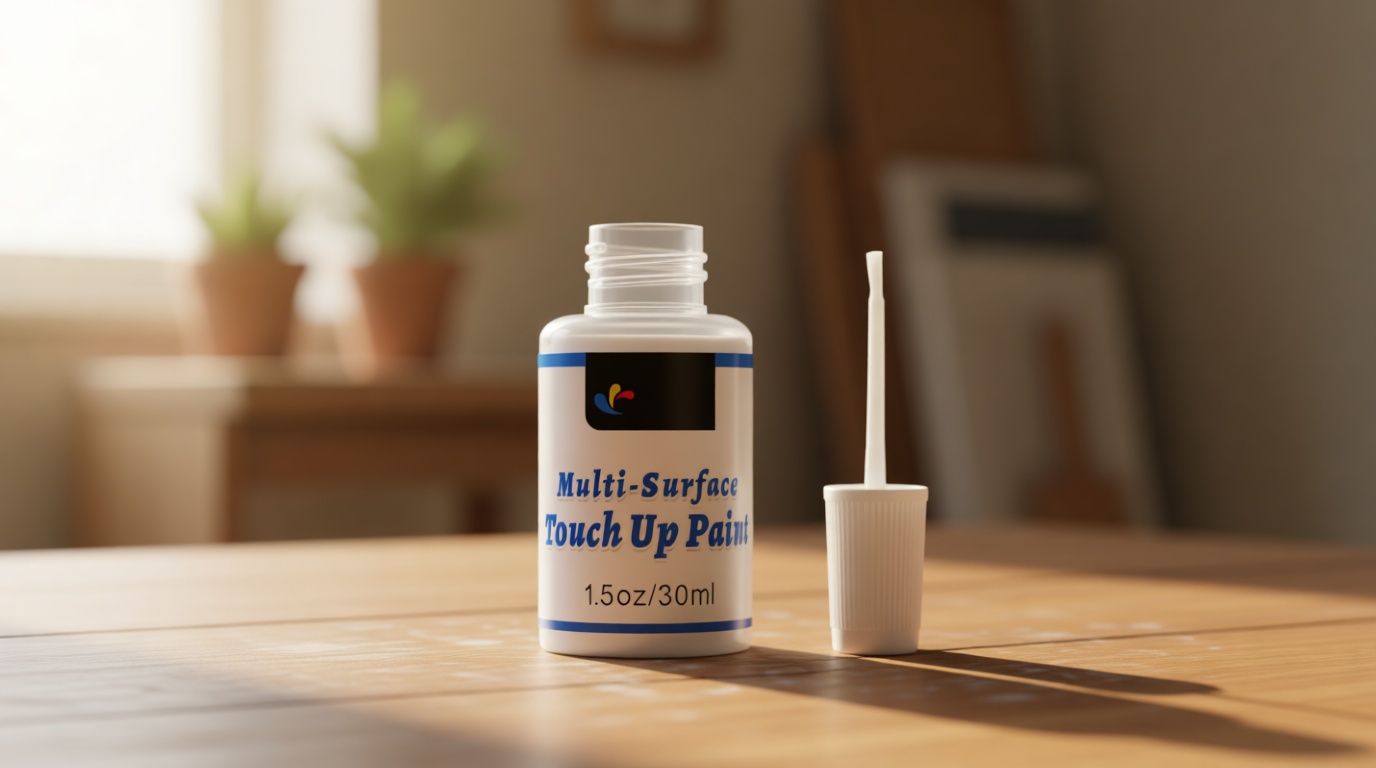 DWIL White Touch Up Paint - Multi Surface Touch Up Paint Pen, Scratch Repair for Wall, Door, Cabinets, Metal, Appliance, Wood, Furniture, 1.5 Fl Oz (Semi Gloss, White)