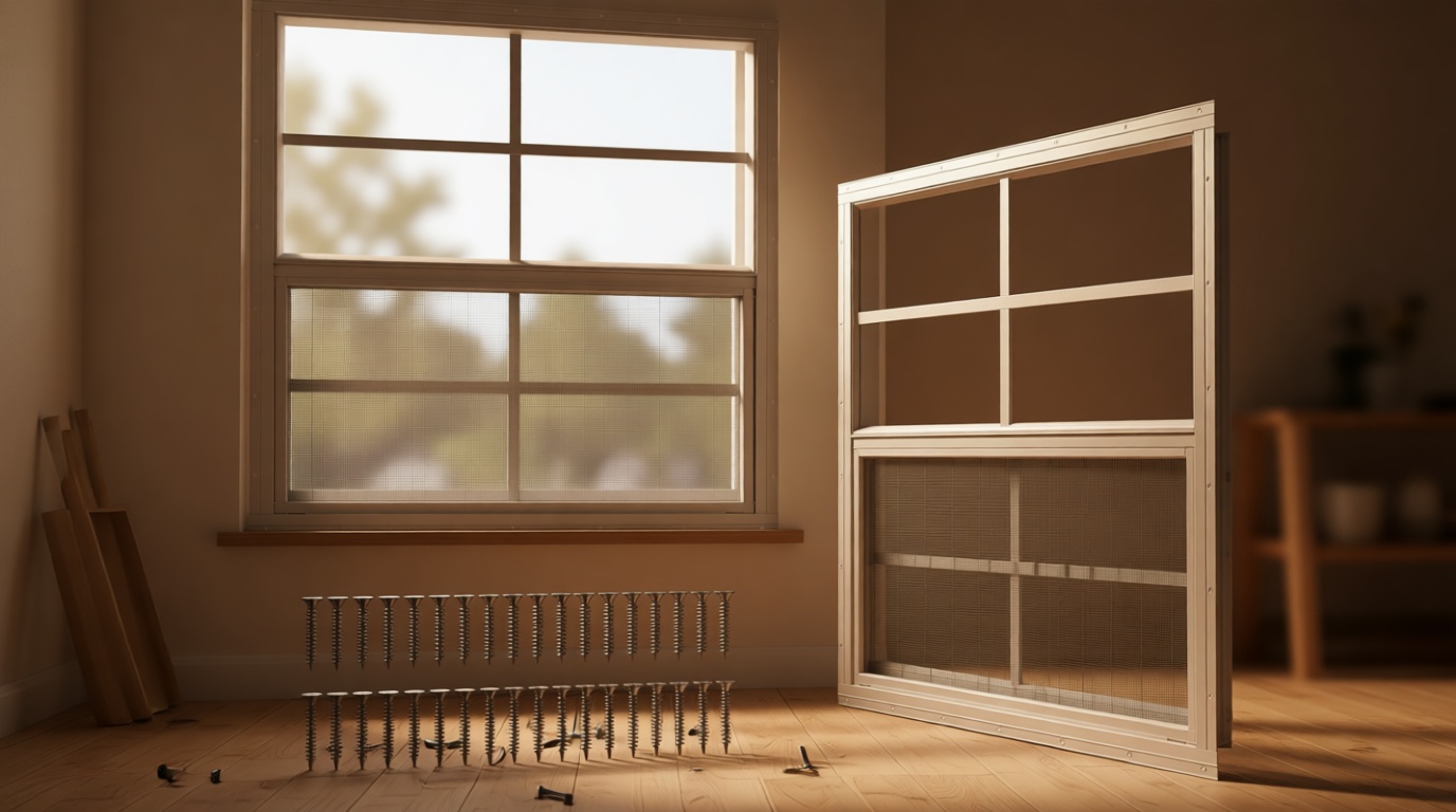 Yuzzy Shed Windows 2 Pack, Chicken Coop Windows 30" x 30" with Tempered Glass and Fiberglass Screen, Flush Mounted Small Window for Shed, Barns, Playhouse, Household, Garage (White)