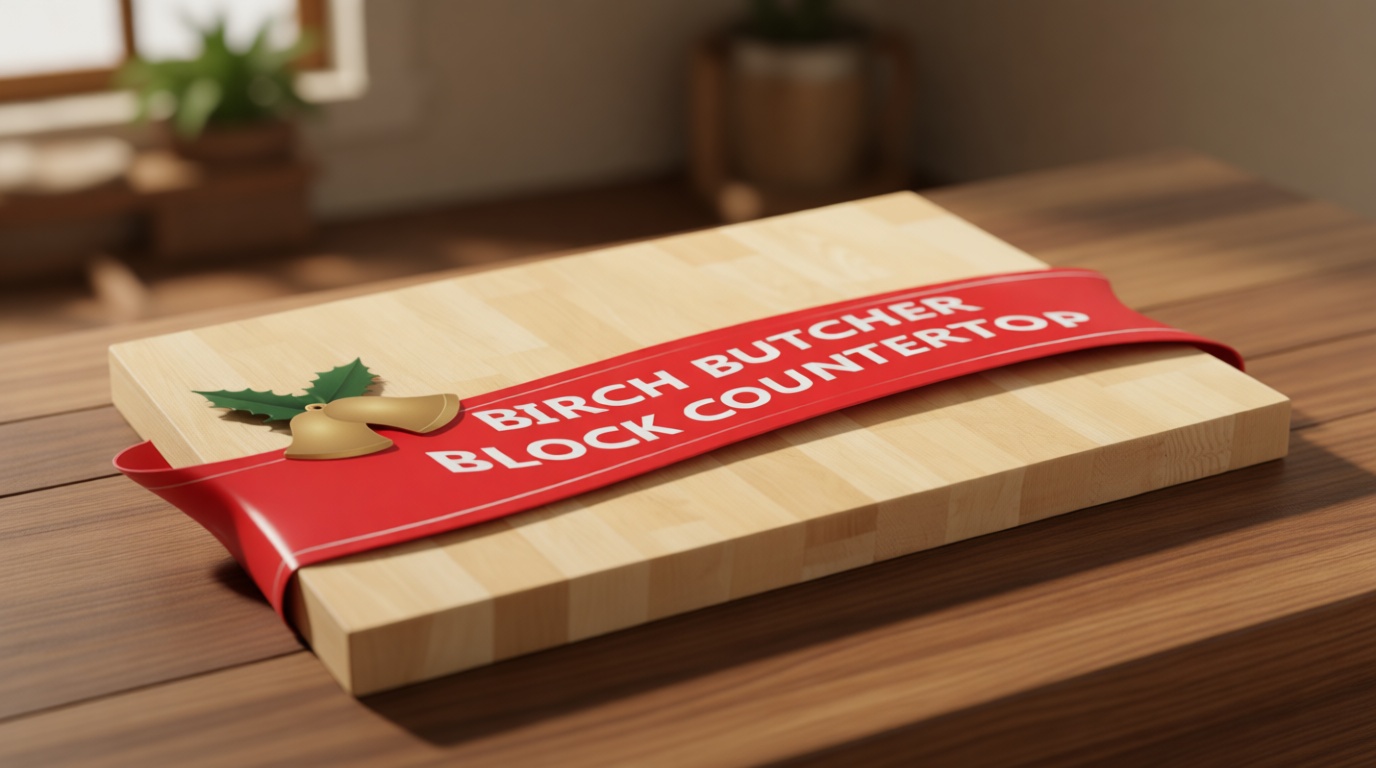 Butcher Block Countertop, Solid Wood Table Top-1.5ft Unfinished Large Wood Cutting Board, Birch Counter Slab Cut to Size for DIY Desktop/Washer Counter/Kitchen Island/Bakery Worktable 18"x25"x1.5"