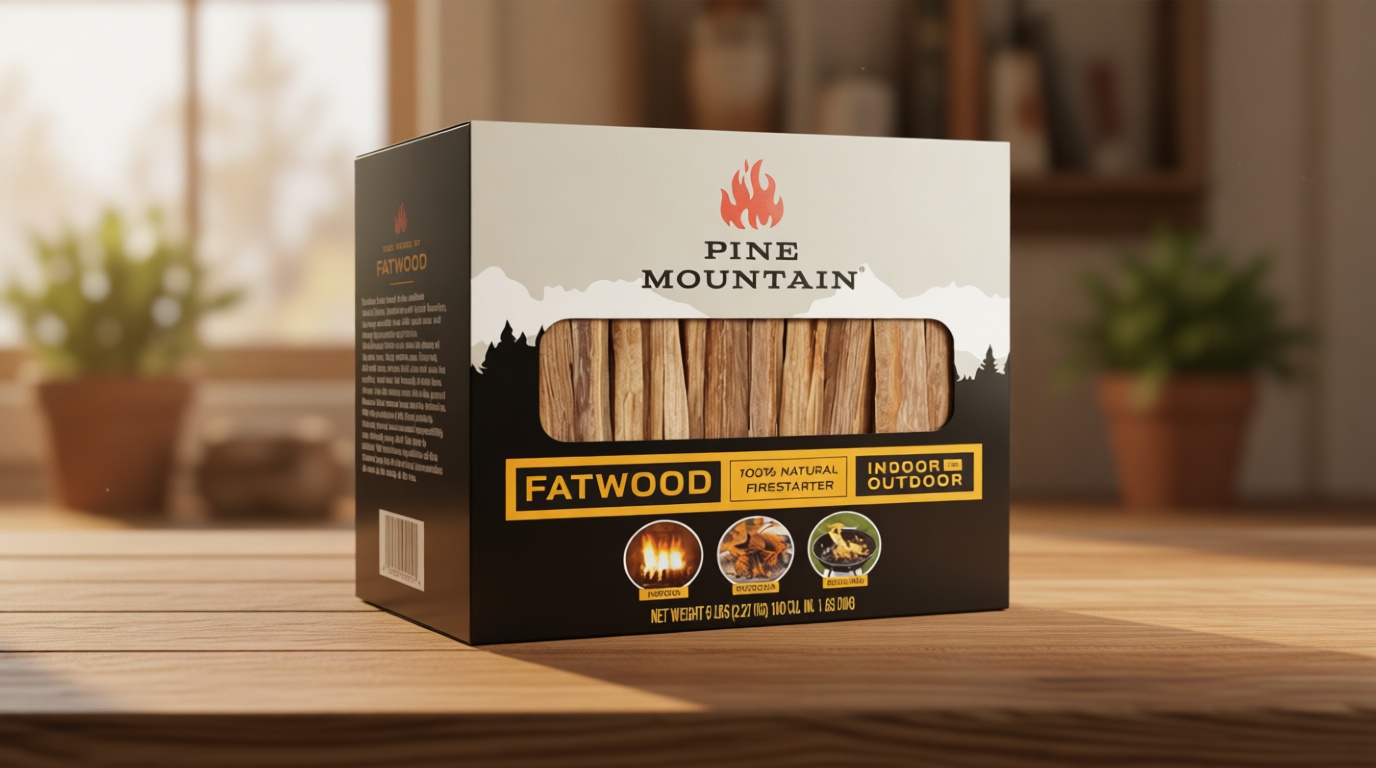 Pine Mountain StarterStikk 100% Natural Fatwood Firestarting Sticks, 5 Pound Natural Firestarting Wood Sticks for Campfire, Fireplace, Wood Stove, Fire Pit, Indoor and Outdoor Use