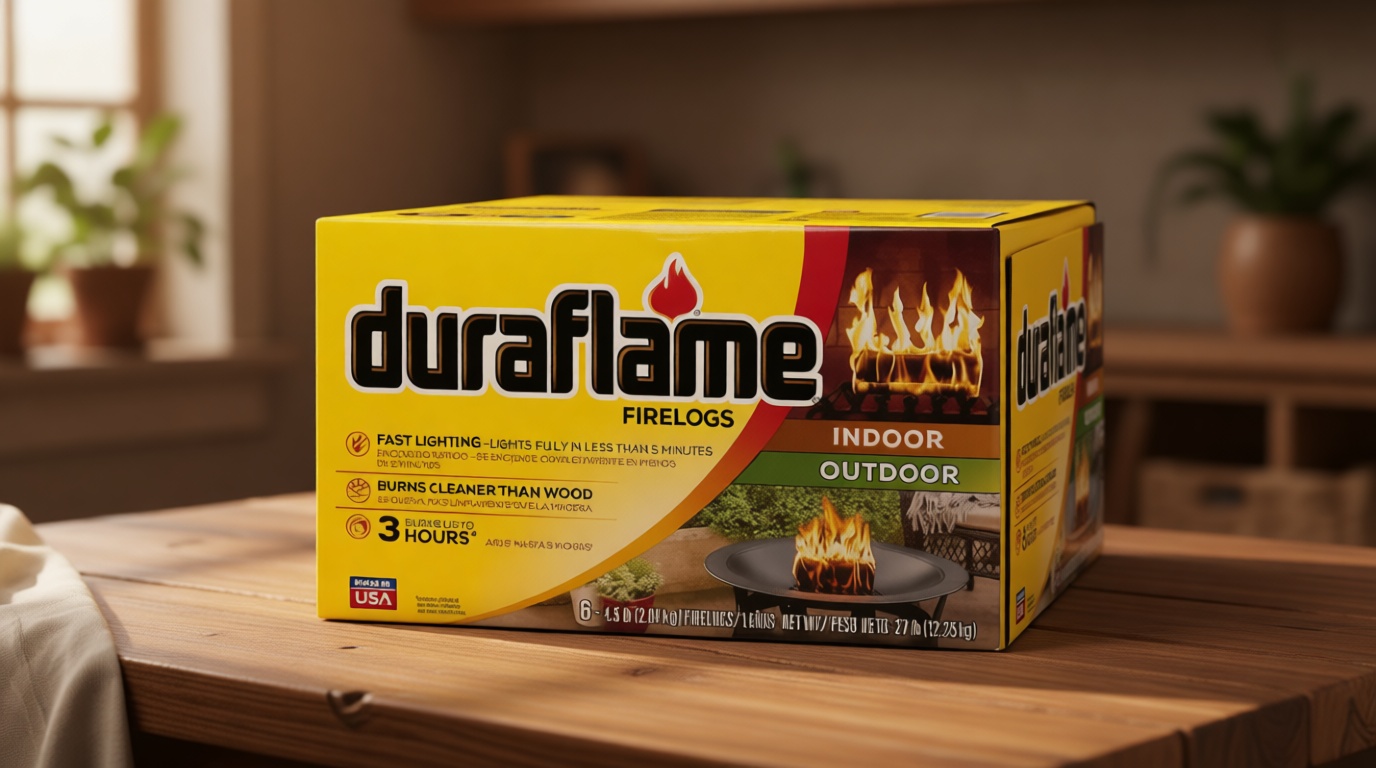 Duraflame 6-Pack Indoor/Outdoor Logs for Fireplace & Fire Pit, 3-Hour Burn, 4.5lb Each