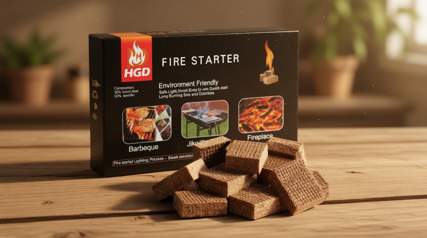 HGD Fire Starter, Mini Natural Fire Starters for Campfires, BBQ Grill, Charcoal Chimney, Outdoor Pit, Indoor Fireplace, Wood Stove - Water Resistant Firestarter Sticks - Camping Accessories Essentials
