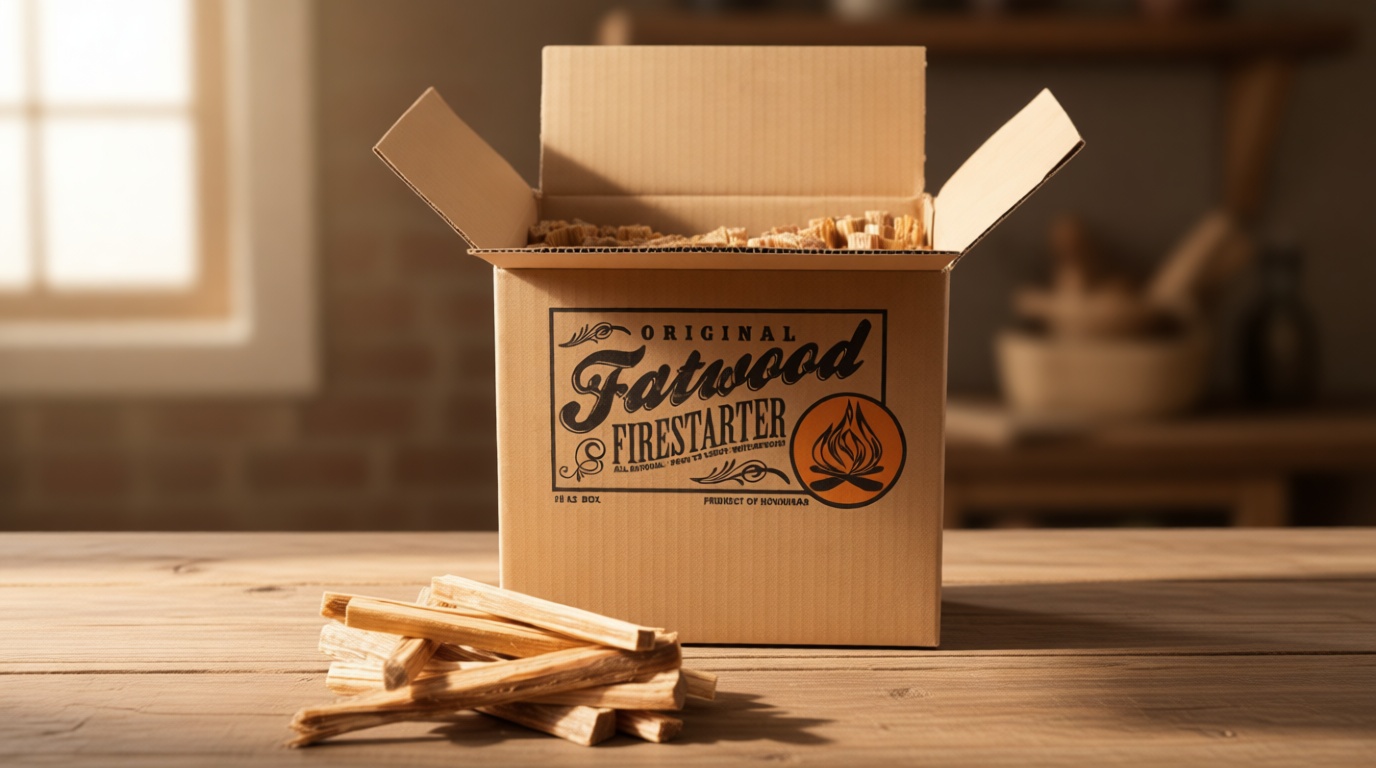 Fatwood Fire Starter Sticks 10lb Box - Indoor or Outdoor 100% All Natural Pine Fire Starters for Campfires, Fireplace, Firepit, Wood Stove, or BBQ Grill - Kindling Wood Firewood Lighter by Pure Garden