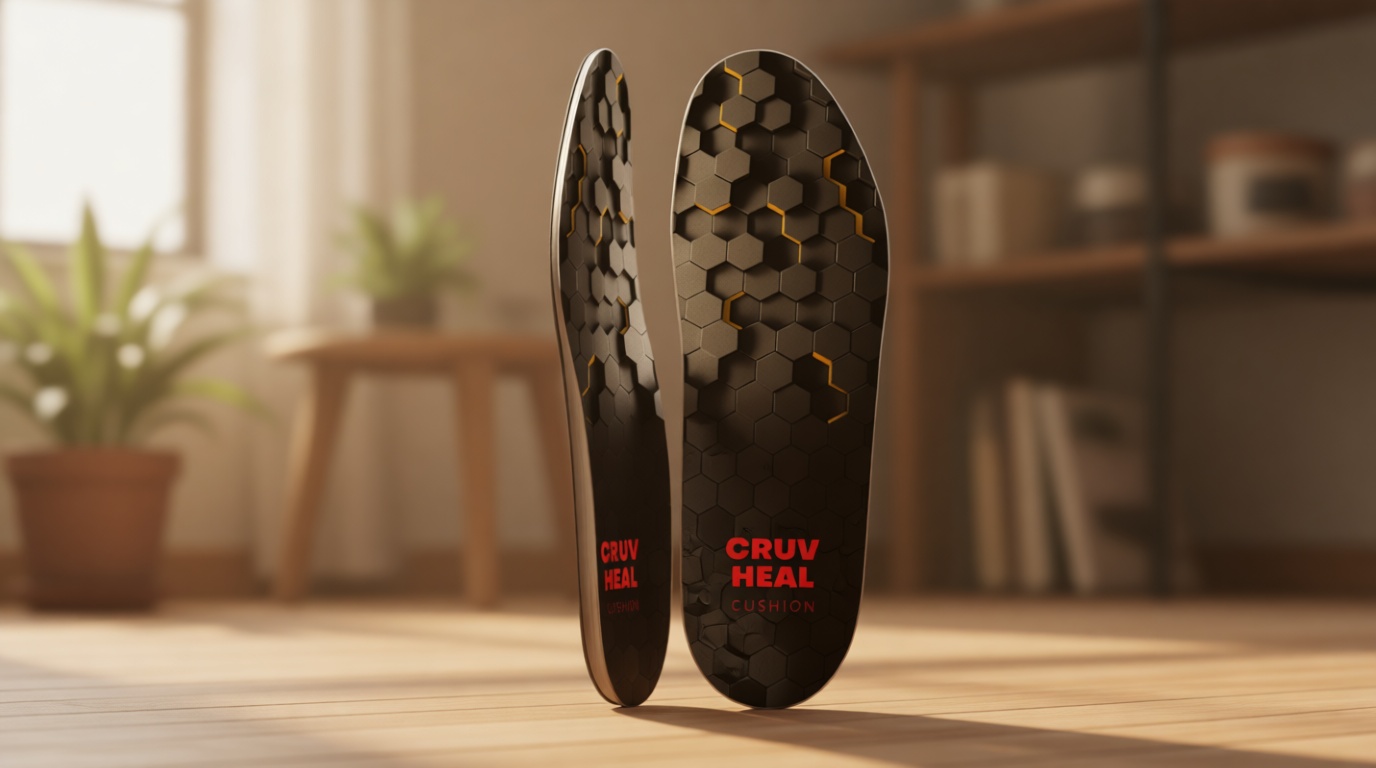 CRUVHEAL Work Comfort Orthotic Insoles - Anti Fatigue Shoe Insert Men Women - Low Arch Support - Shock Absorption - Foot Pain Relief - Work Boot Insoles (XL, Black)