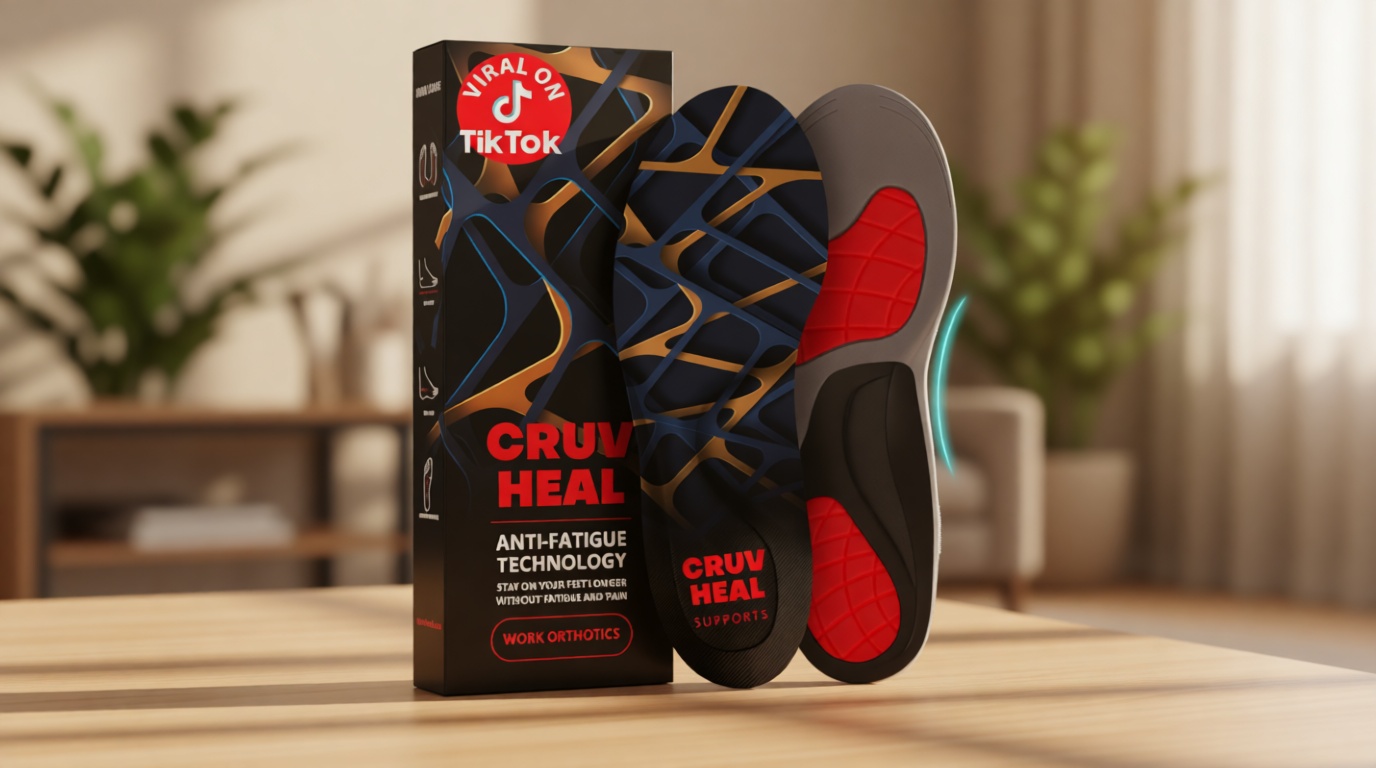 CRUVHEAL Work Orthotic Insoles - Anti Fatigue Medium Arch Support Shoe Insert Men Women - Plantar Fasciitis Flat Feet - Relieve Foot Pain - Work Boot Insoles Standing All Day (XL, Blue)
