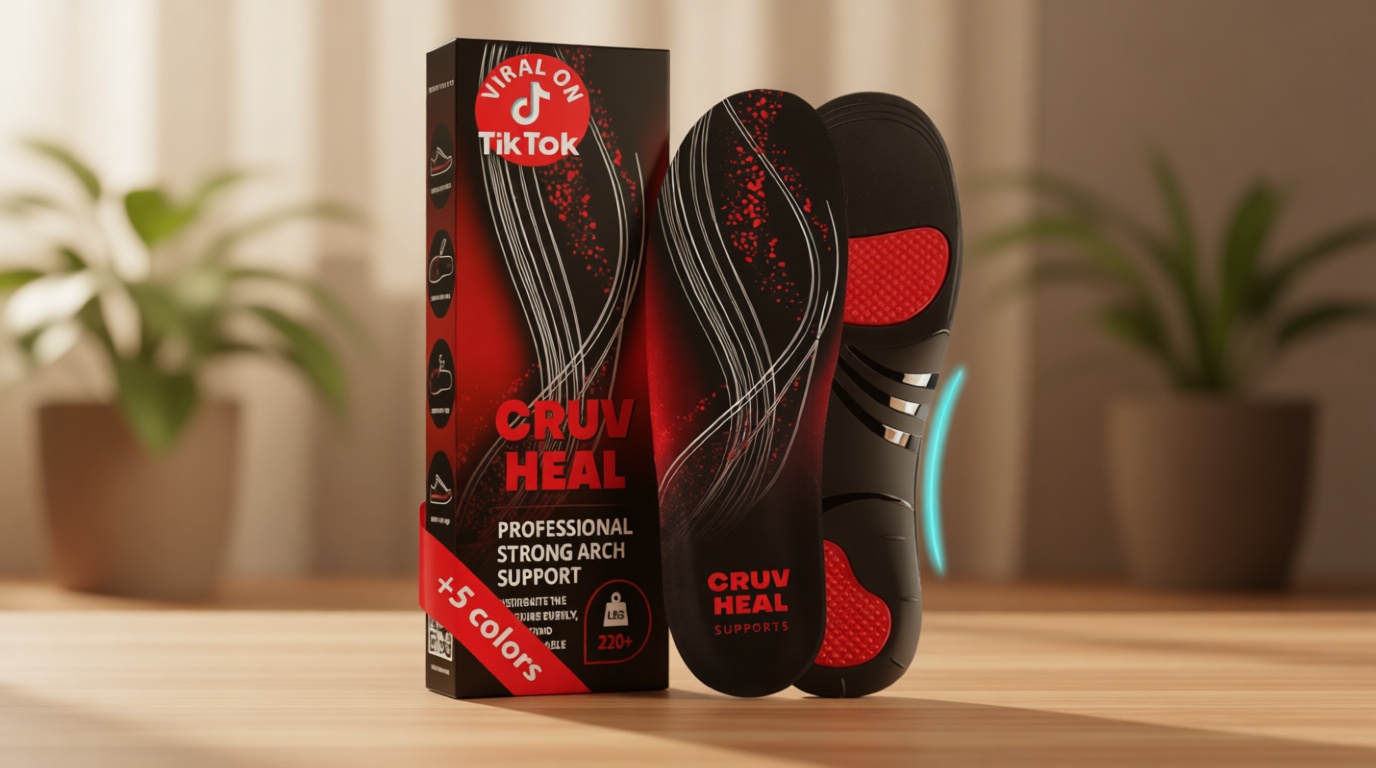 CRUVHEAL 220+ lbs Plantar Fasciitis High Arch Support Insoles Men Women - Orthotic Shoe Inserts - Boot Work Shoe Insole (L, Black)