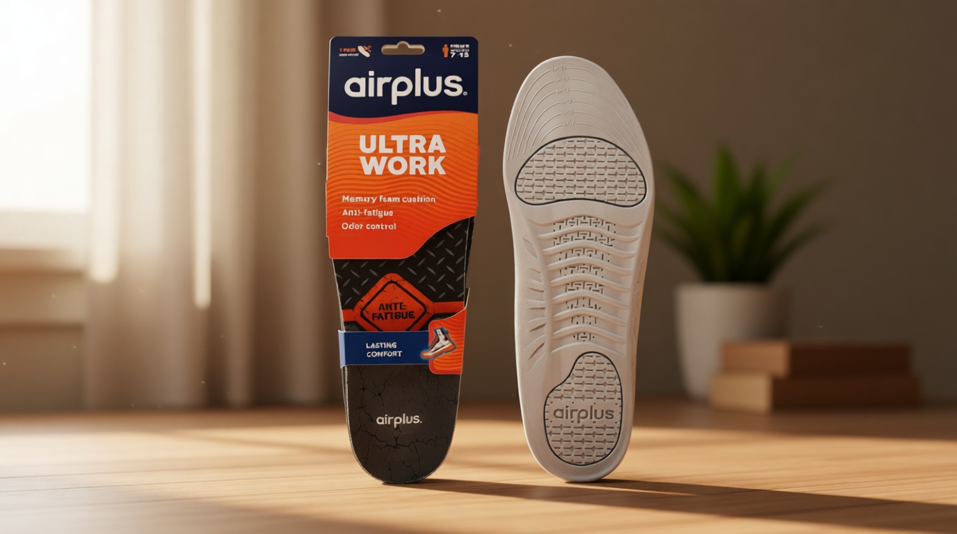 Airplus Ultra Work Memory Plus Shoe Insoles for All Day Comfort and Foot Pain Relief, Trim-to-Fit